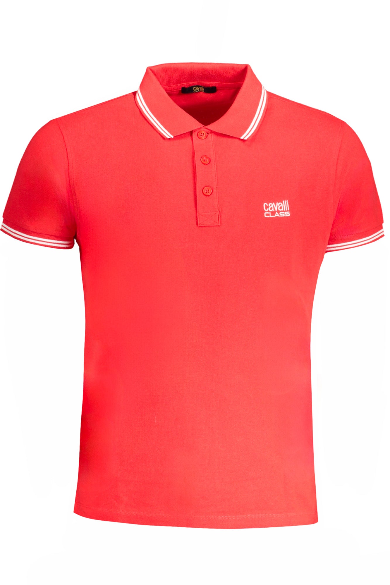 POLO À MANCHES COURTES HOMME CAVALLI CLASS ROUGE