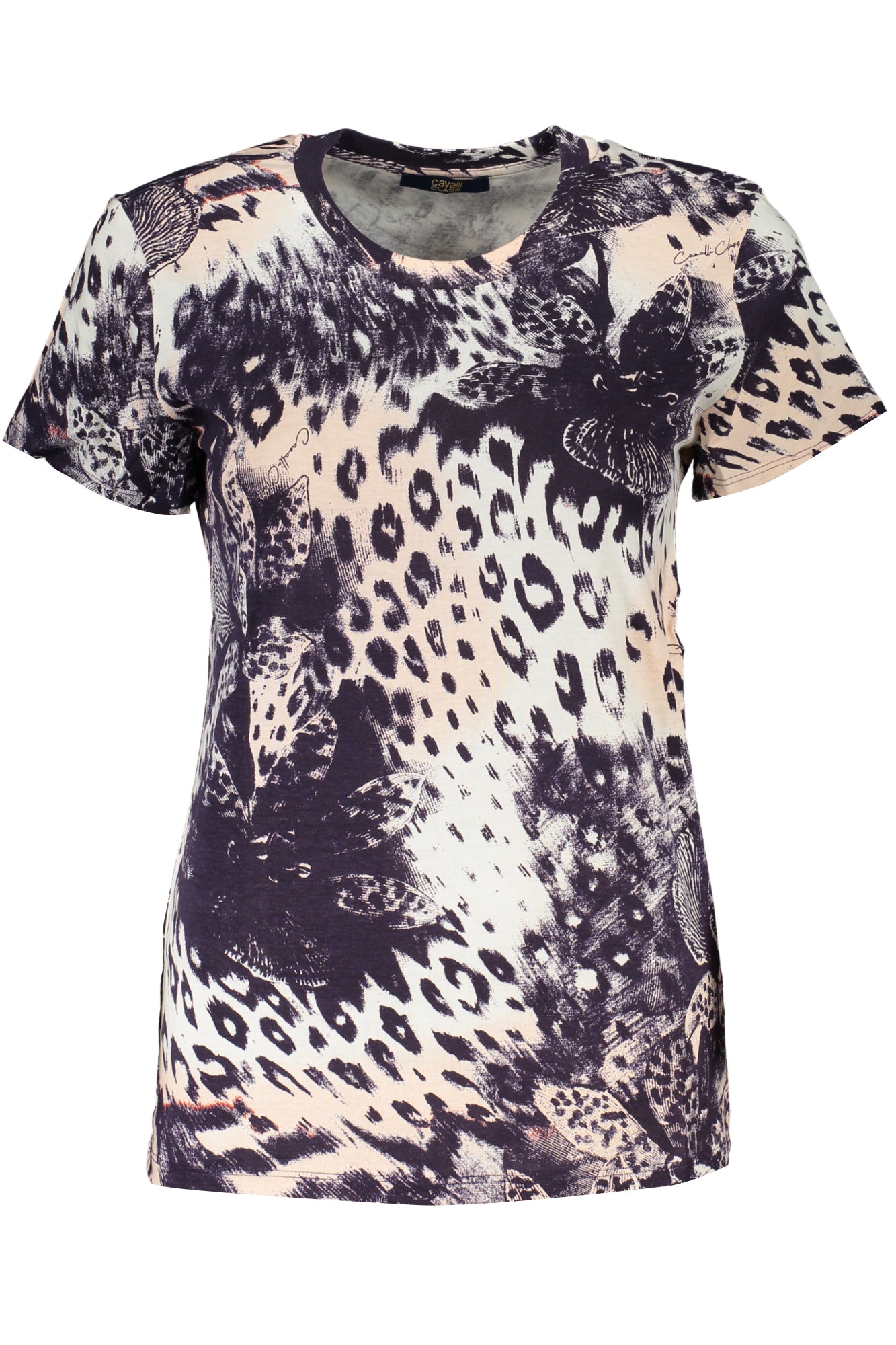 T-SHIRT FEMME MANCHES COURTES CAVALLI CLASS ROSE