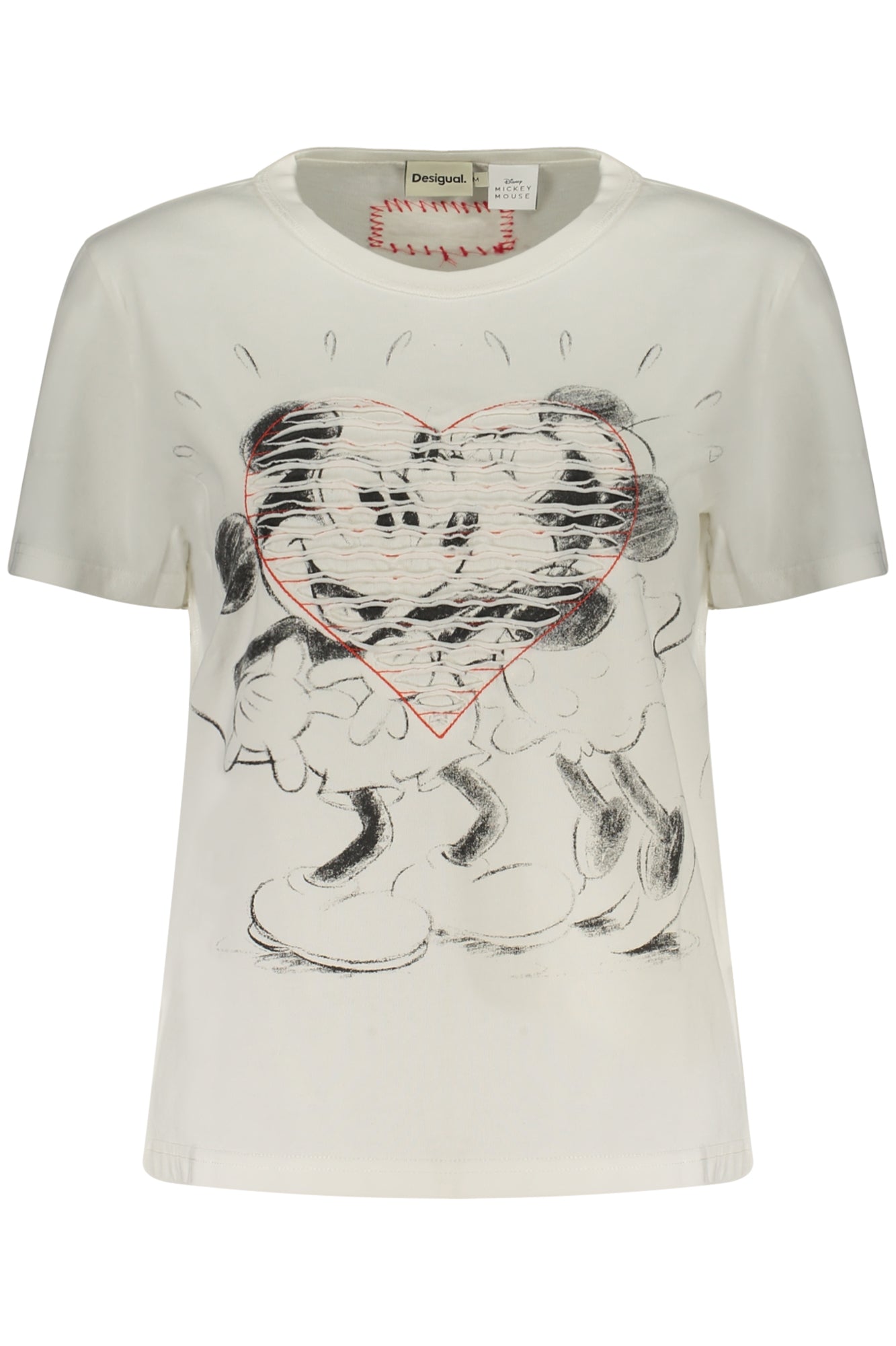 DESIGUAL T-SHIRT FEMME MANCHES COURTES BLANC