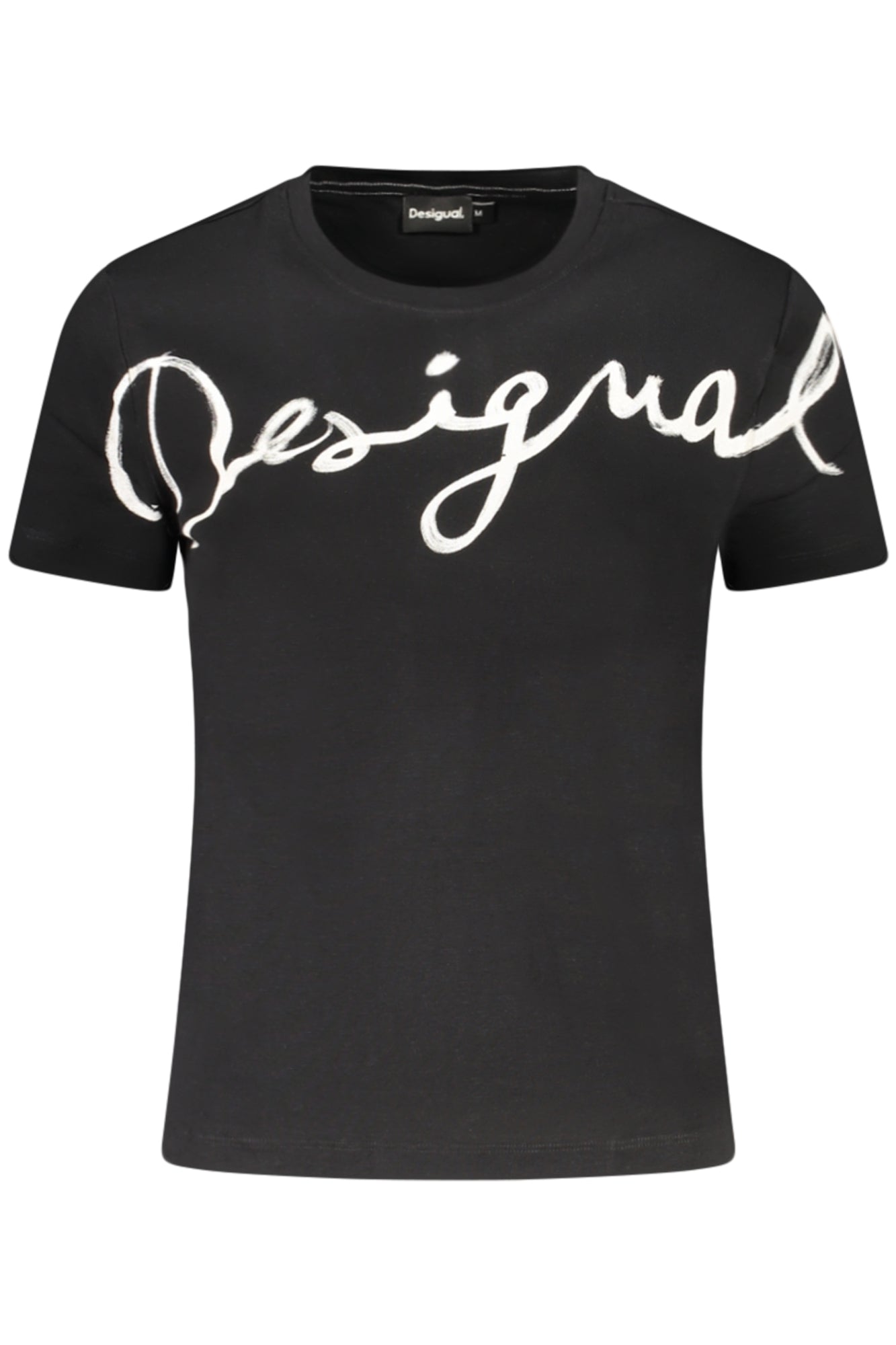 TEE-SHIRT FEMME MANCHES COURTES DESIGUAL NOIR