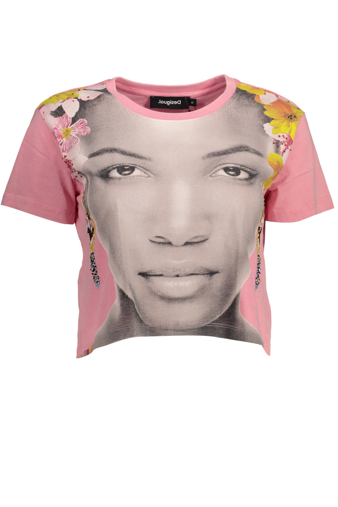 TEE-SHIRT FEMME DESIGUAL MANCHES COURTES ROSE