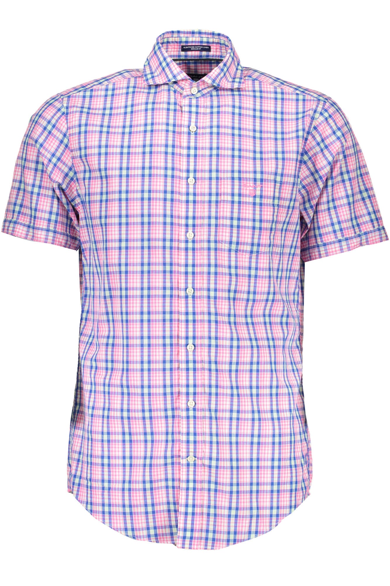 CHEMISE HOMME MANCHES COURTES GANT ROSE