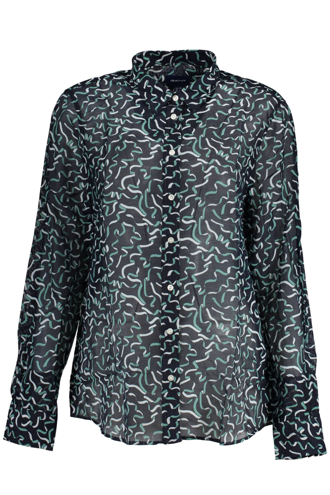 CHEMISE À MANCHES LONGUES GANT POUR FEMME BLEUE