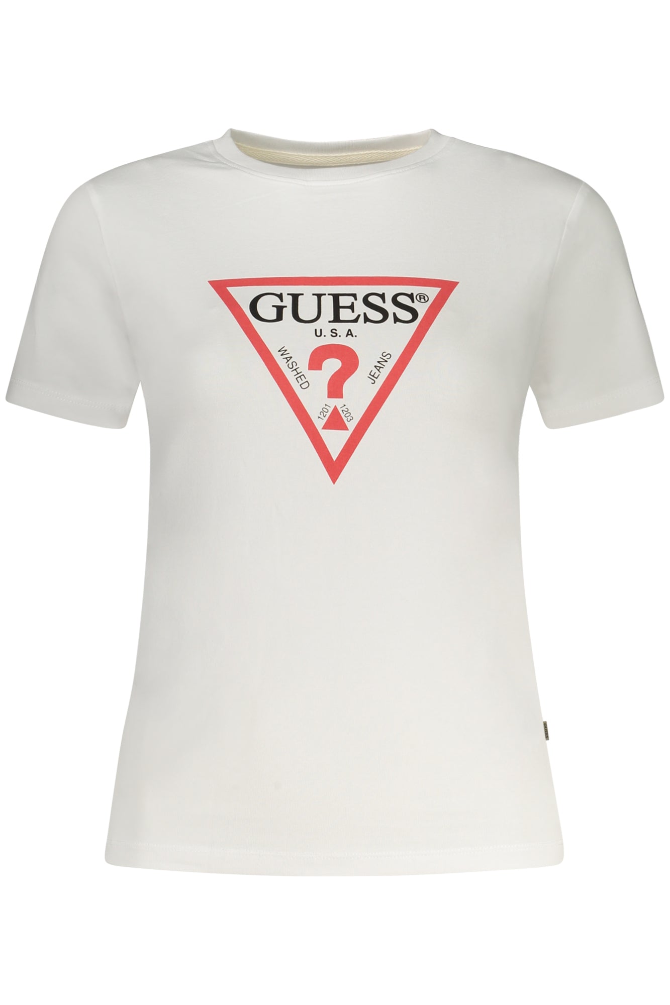 GUESS JEANS T-SHIRT FEMME MANCHES COURTES BLANC