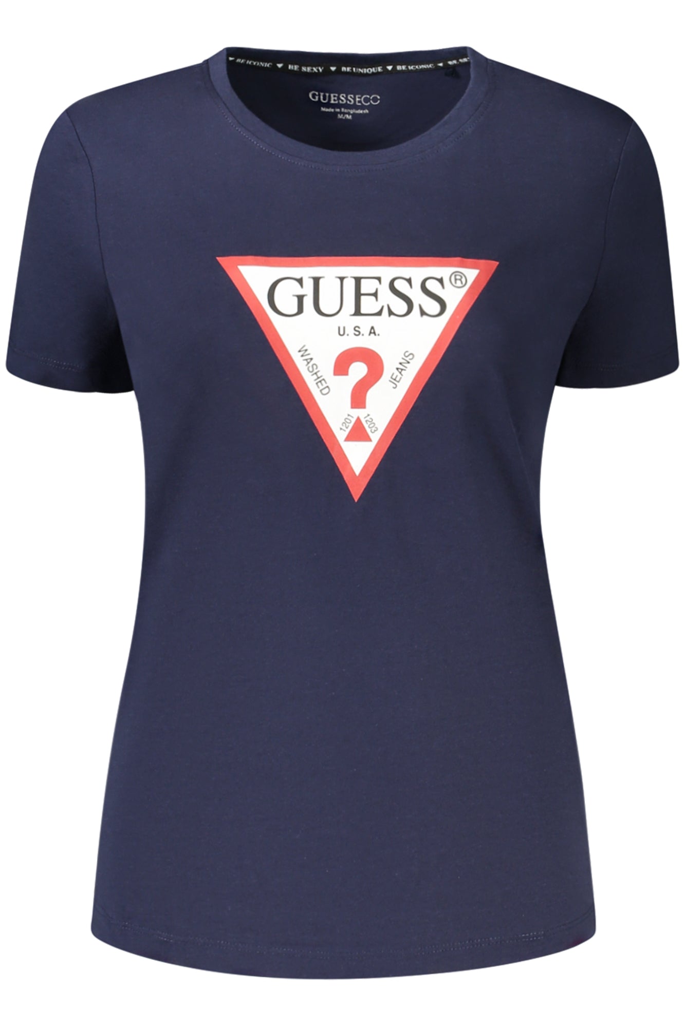 TEE-SHIRT GUESS FEMME MANCHES COURTES BLEU