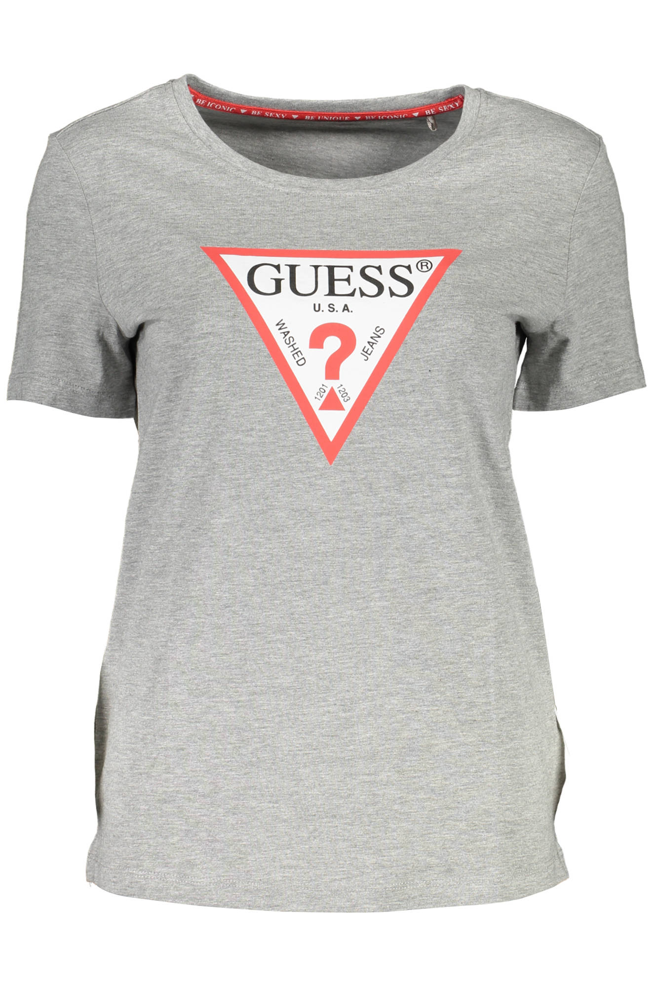 TEE-SHIRT FEMME MANCHES COURTES GUESS JEANS GRIS
