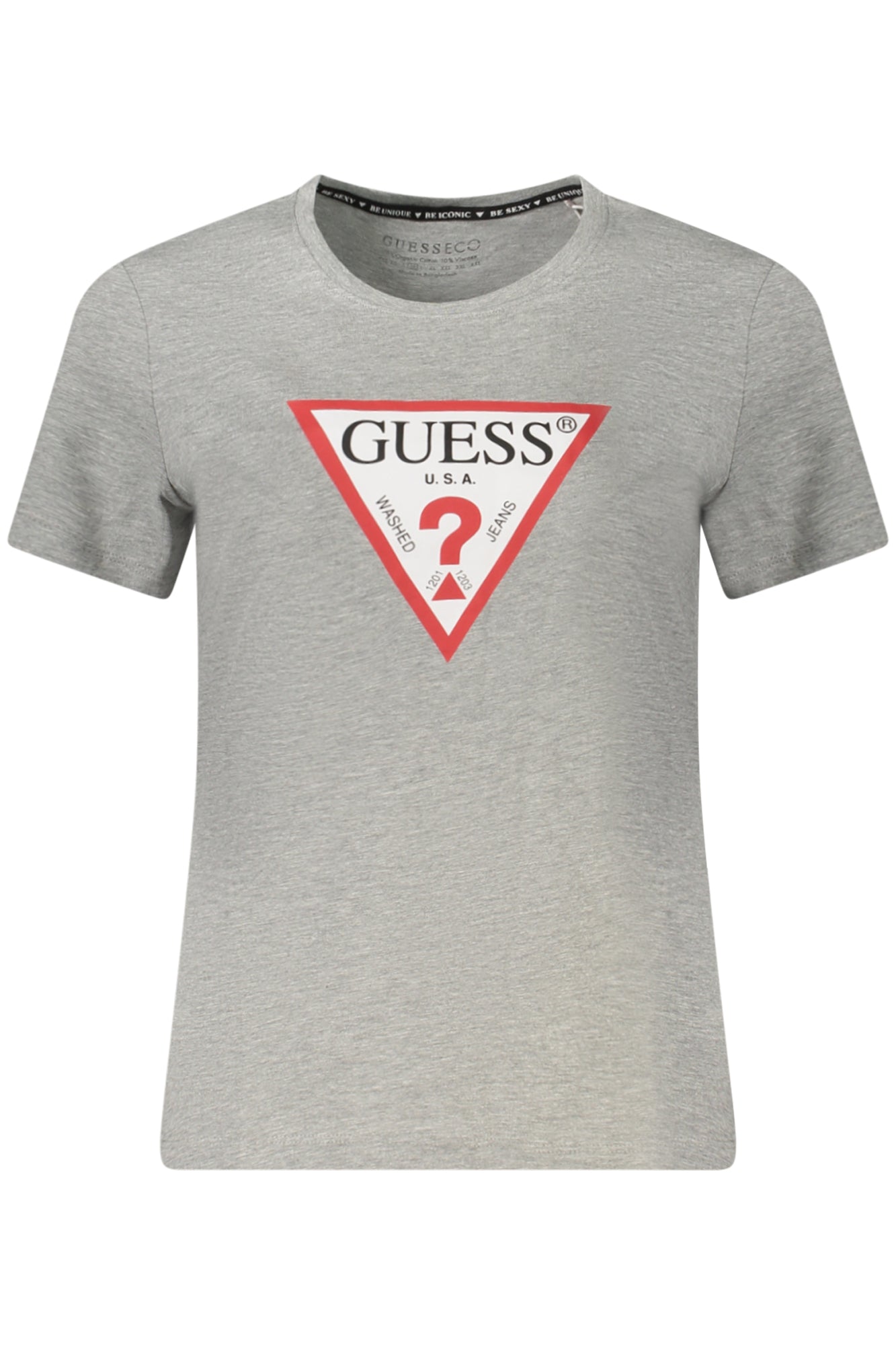 TEE-SHIRT FEMME MANCHES COURTES GUESS JEANS GRIS