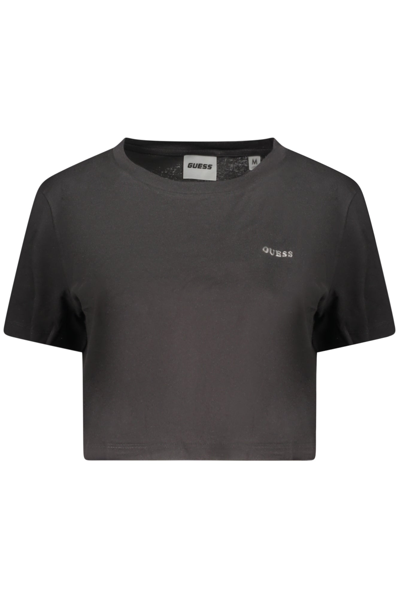 T-SHIRT COURT À MANCHES COURTES GUESS JEANS FEMME NOIR