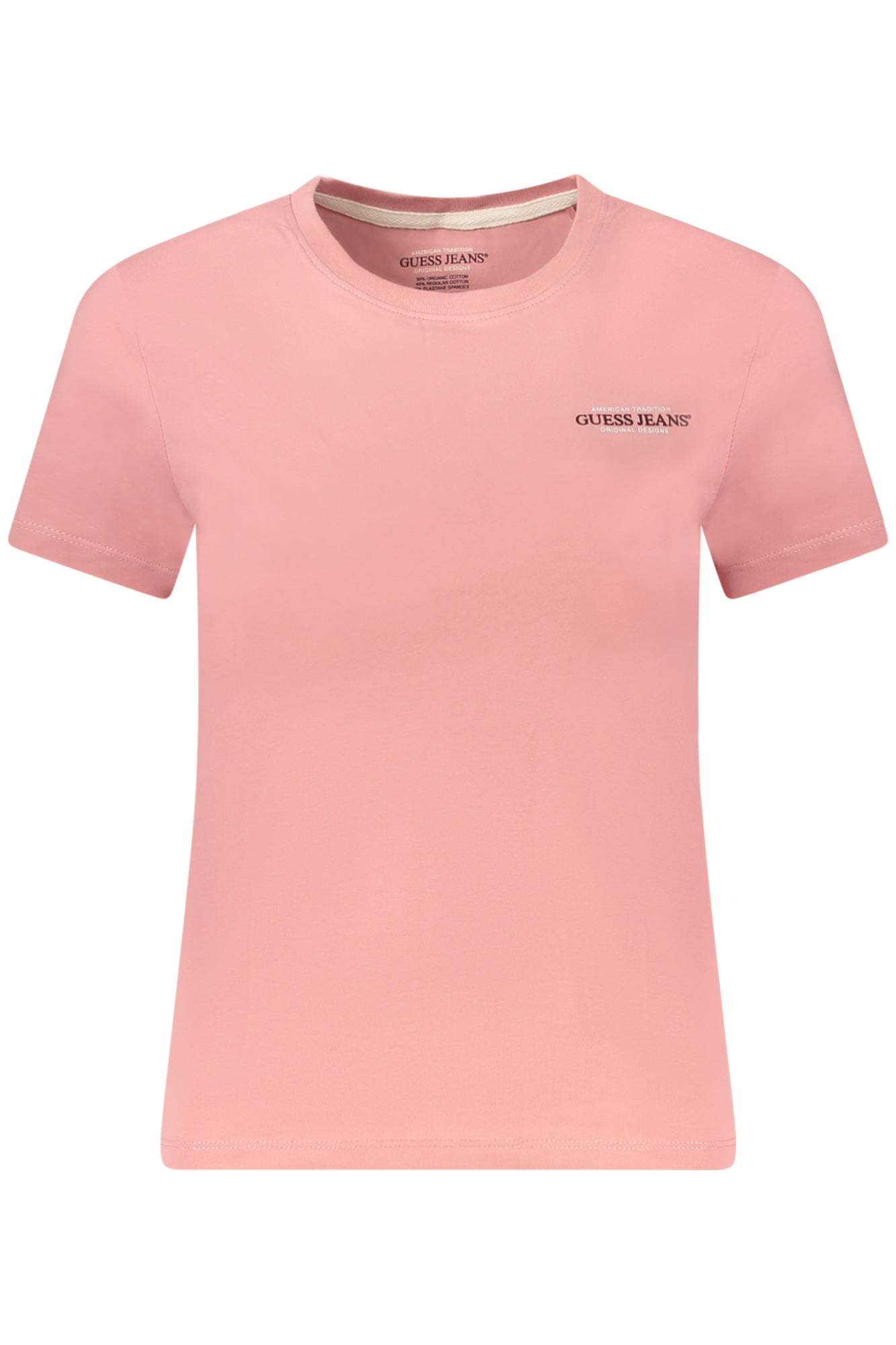 TEE-SHIRT FEMME MANCHES COURTES GUESS JEANS ROSE