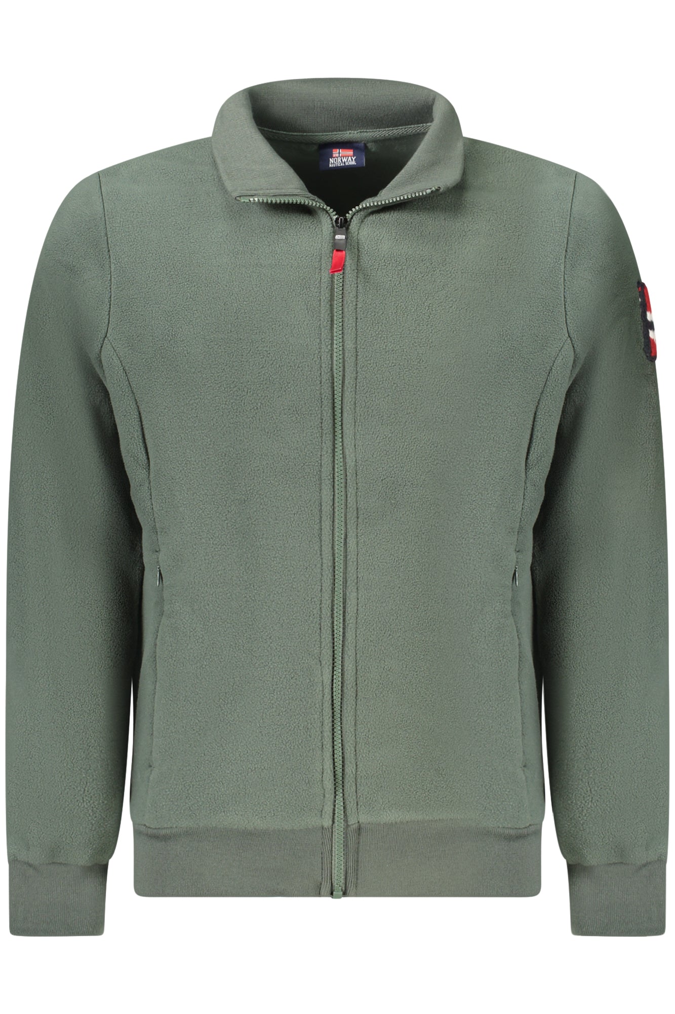 NORVÈGE 1963 HOMMES SWEAT-SHIRT VERT ZIPPÉ