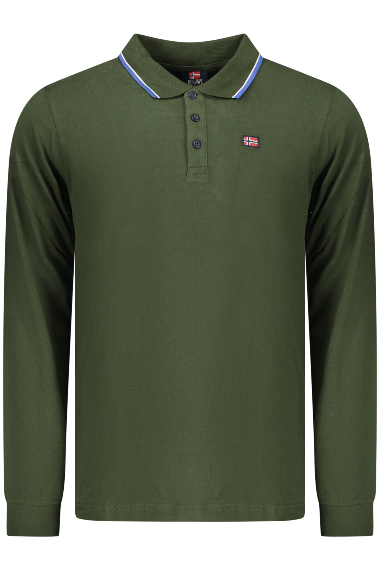 POLO HOMME MANCHES LONGUES NORWAY 1963, VERT