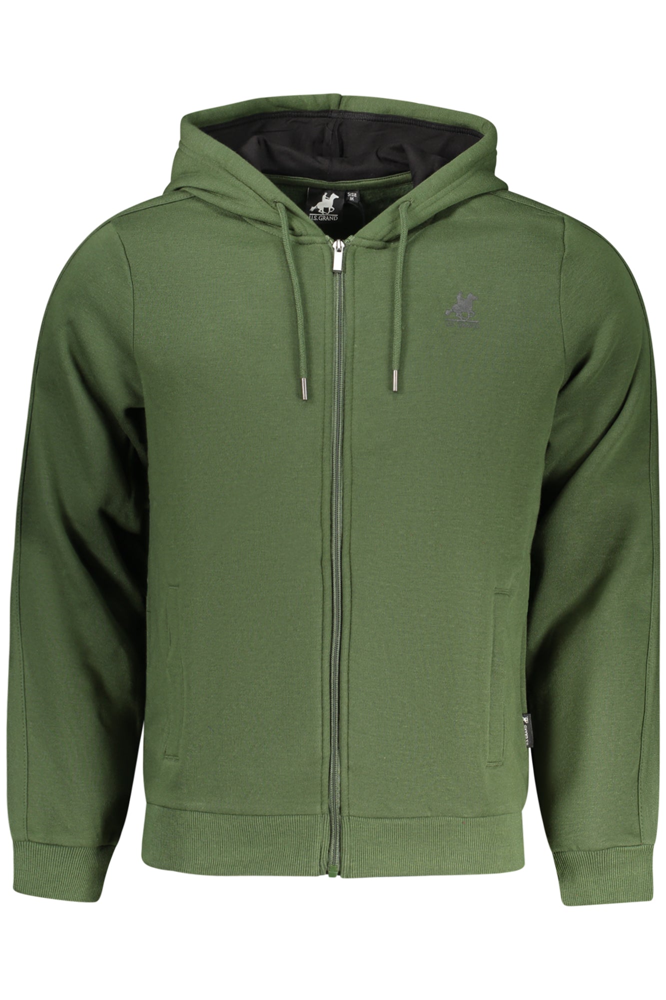 SWEAT-SHIRT HOMME VERT ZIPPÉ US GRAND