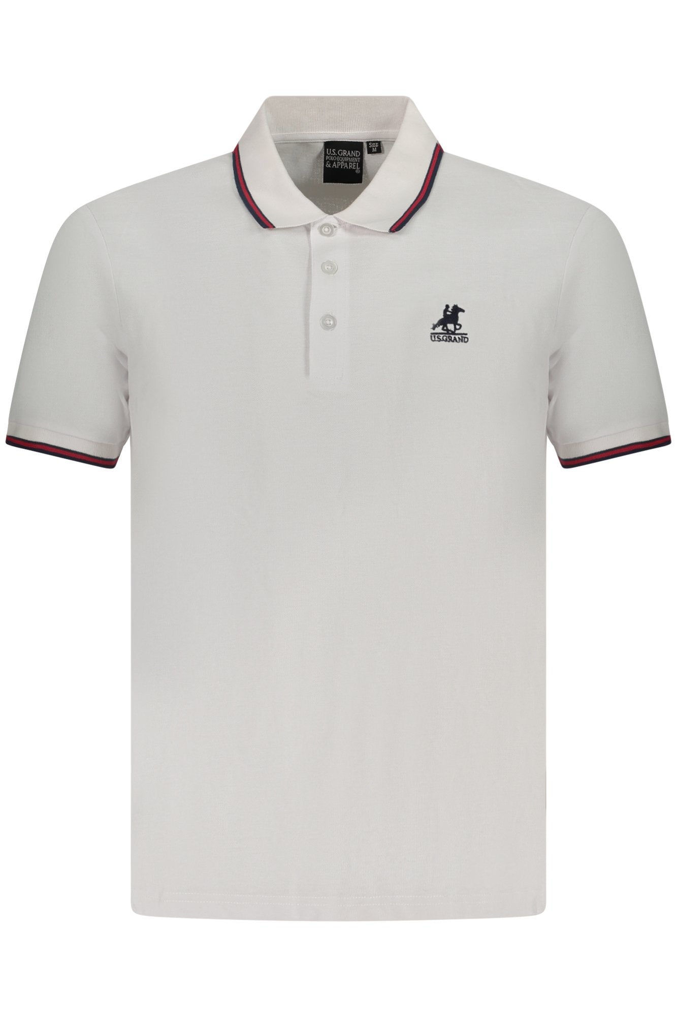 T-SHIRT HOMME BLANC US GRAND POLO MANCHES COURTES