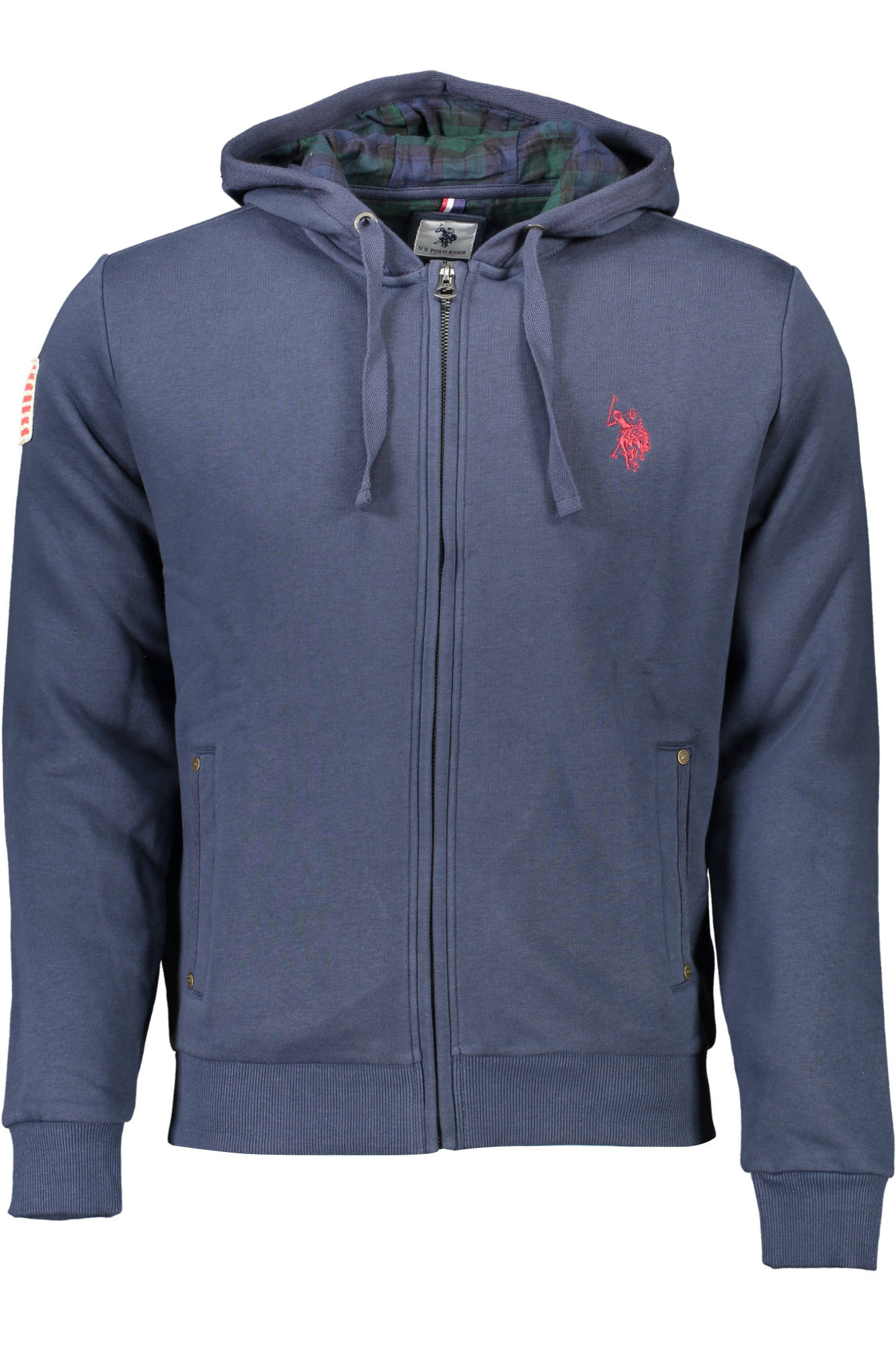 SWEATSHIRT BLEU ZIPPÉ HOMME US POLO
