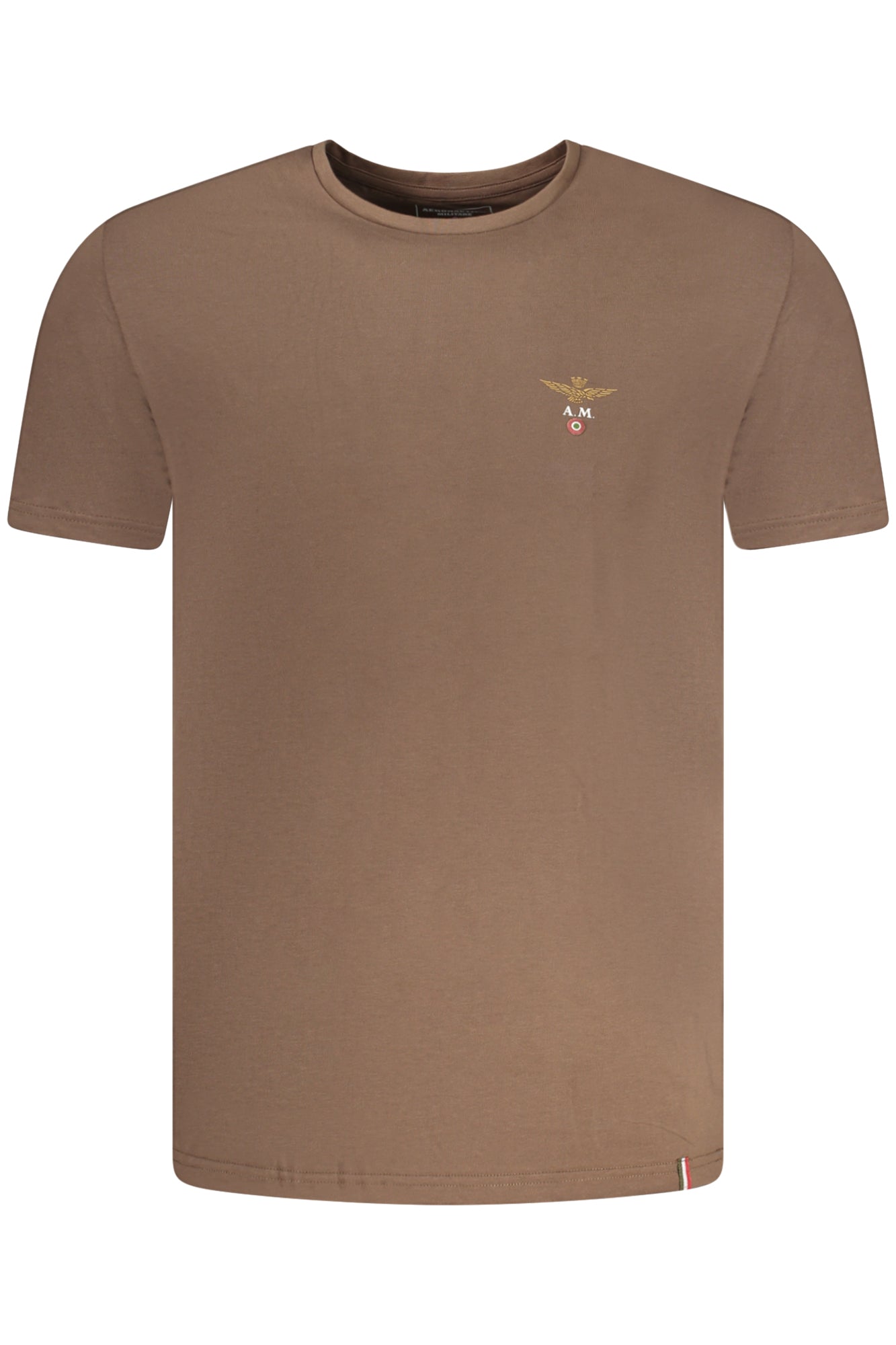 T-SHIRT HOMME MARRON AERONAUTICA MILITARE