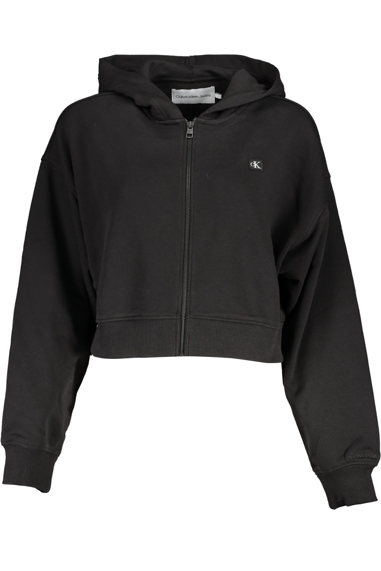 SWEAT-SHIRT ZIPPÉ NOIR FEMME CALVIN KLEIN