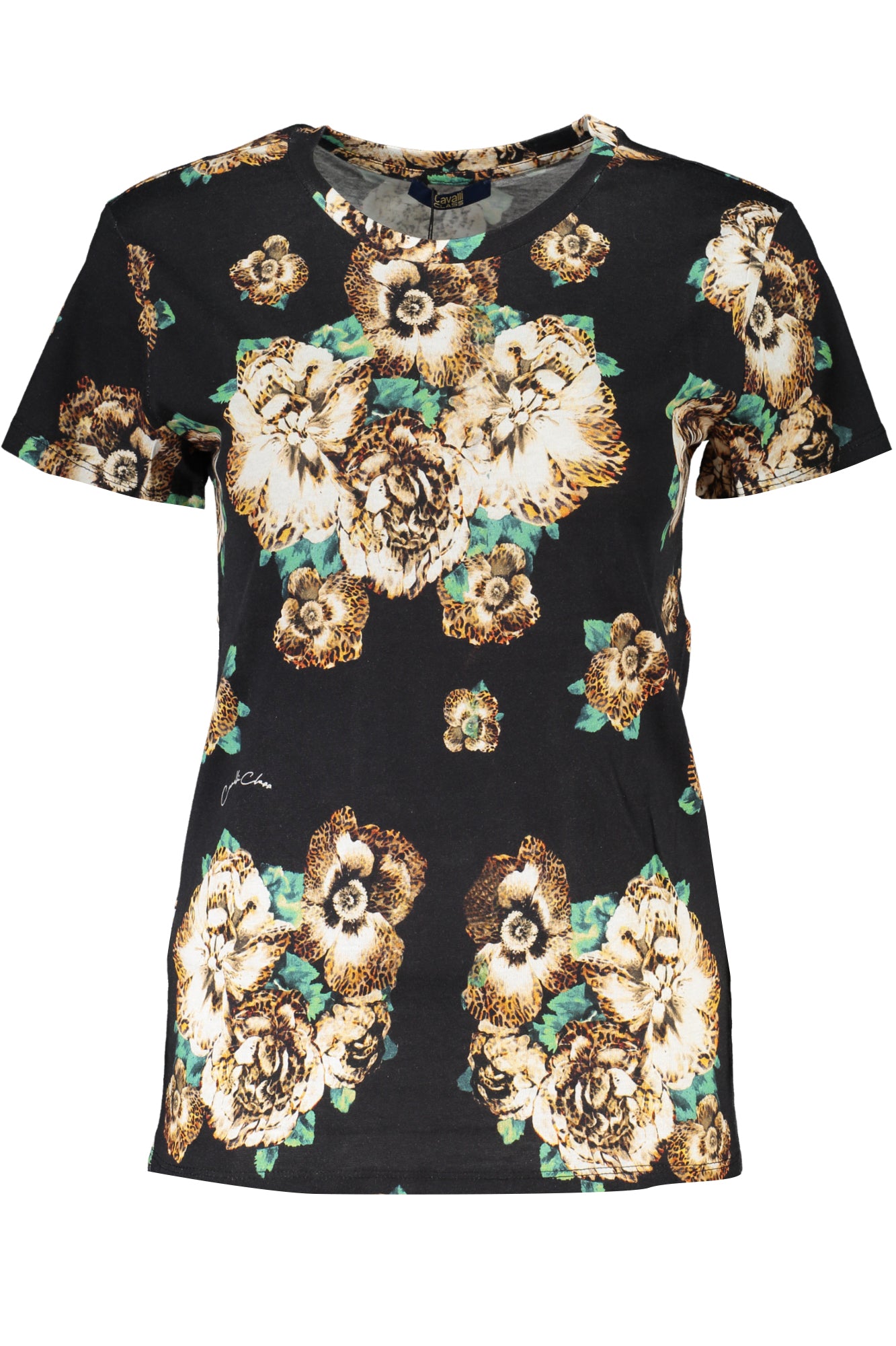 TEE-SHIRT FEMME MANCHES COURTES CAVALLI CLASS NOIR
