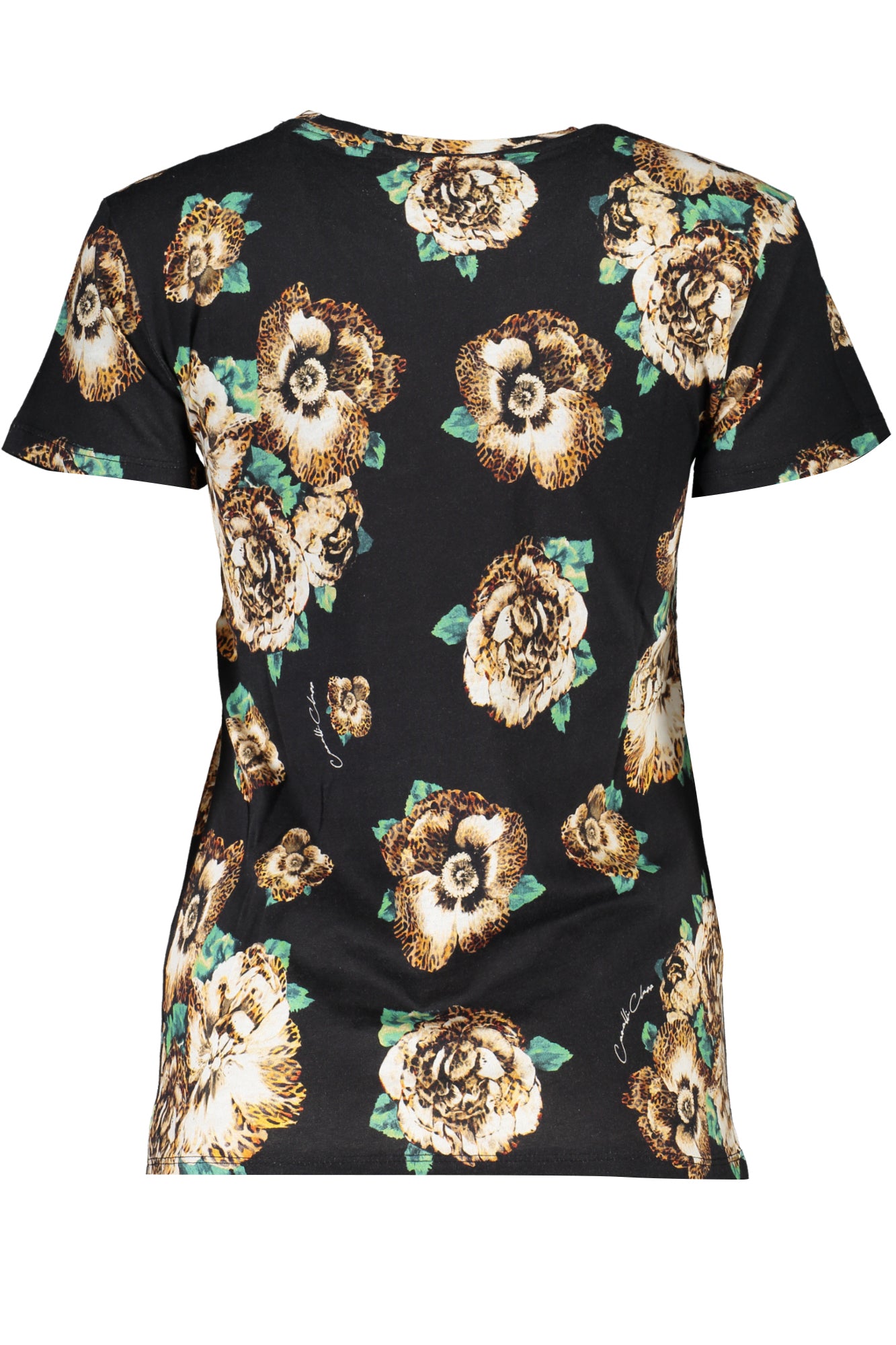 TEE-SHIRT FEMME MANCHES COURTES CAVALLI CLASS NOIR