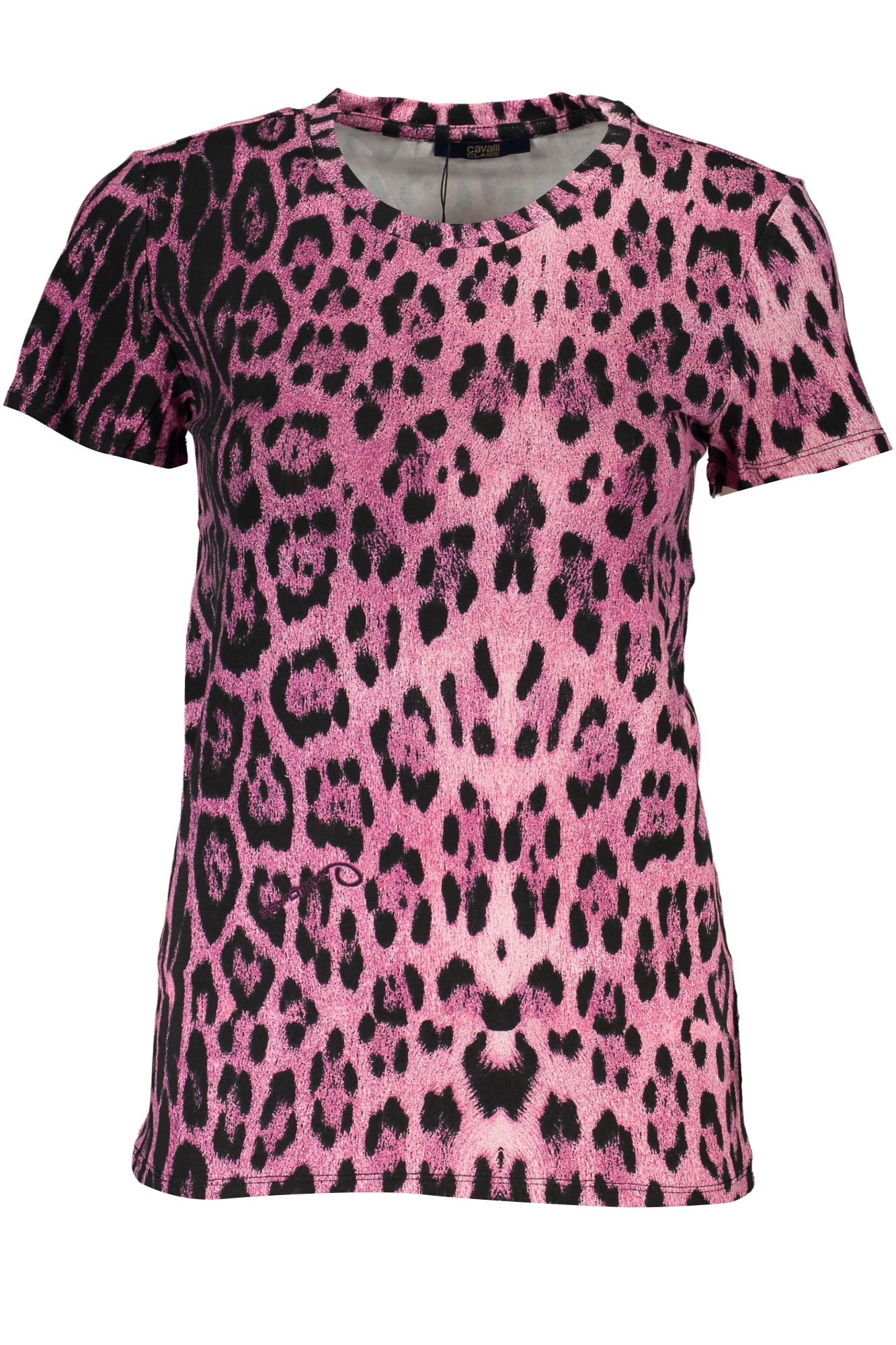 T-SHIRT FEMME MANCHES COURTES CAVALLI CLASS ROSE