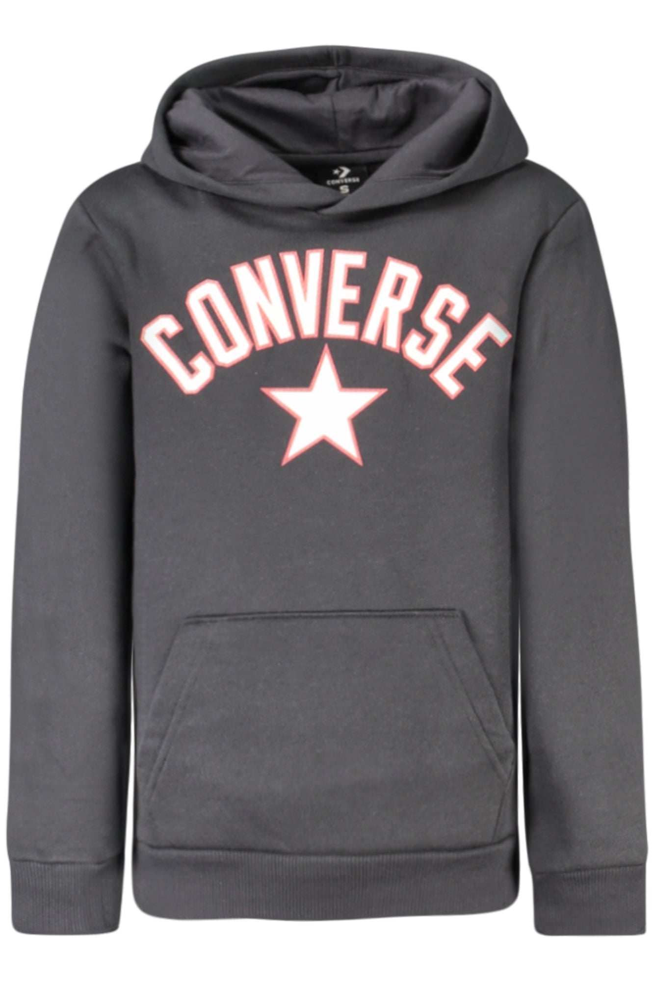 Sweat à capuche zippé Converse noir pour enfant