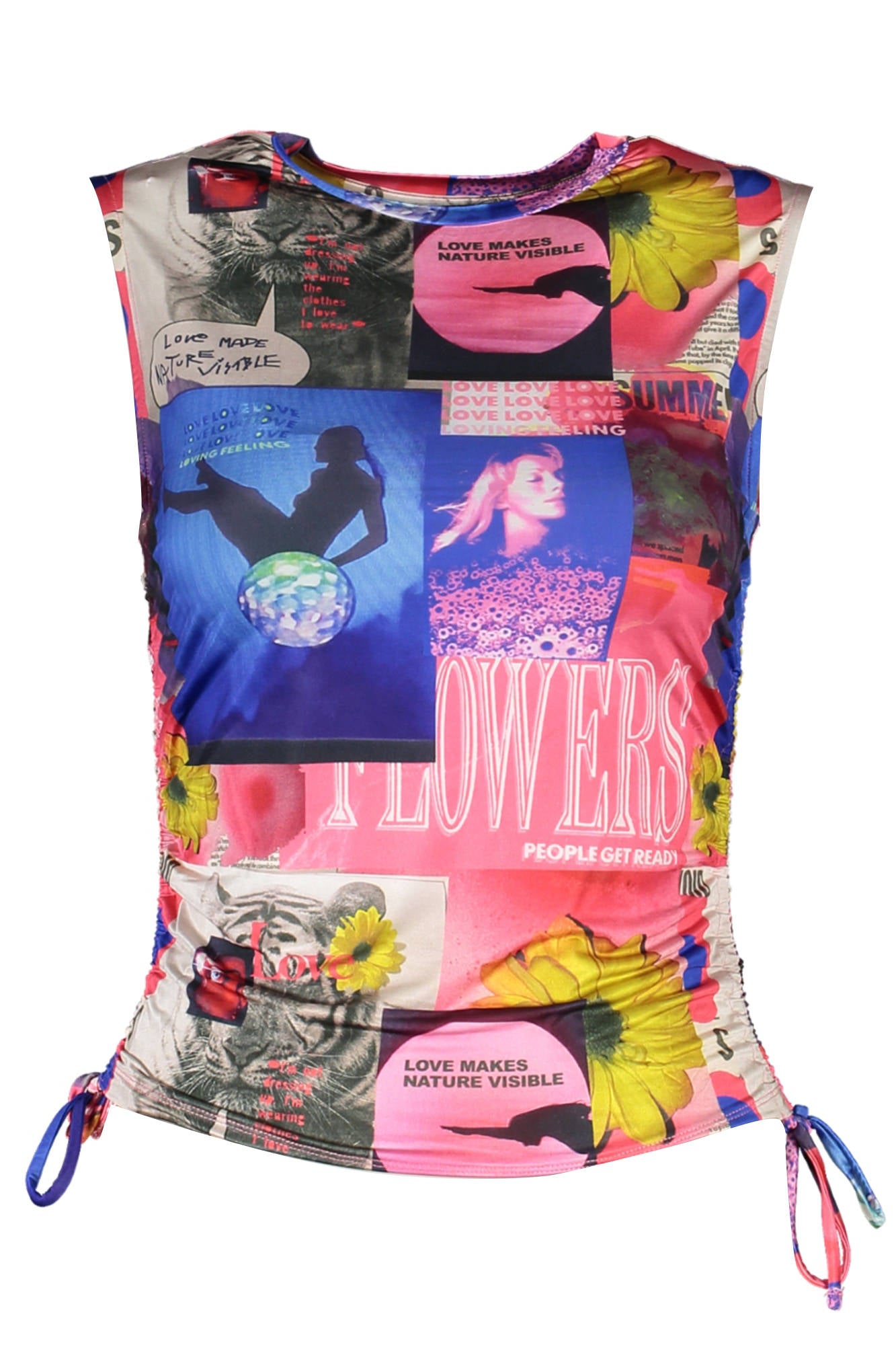 DÉBARDEUR BLEU DESIGUAL POUR FEMMES