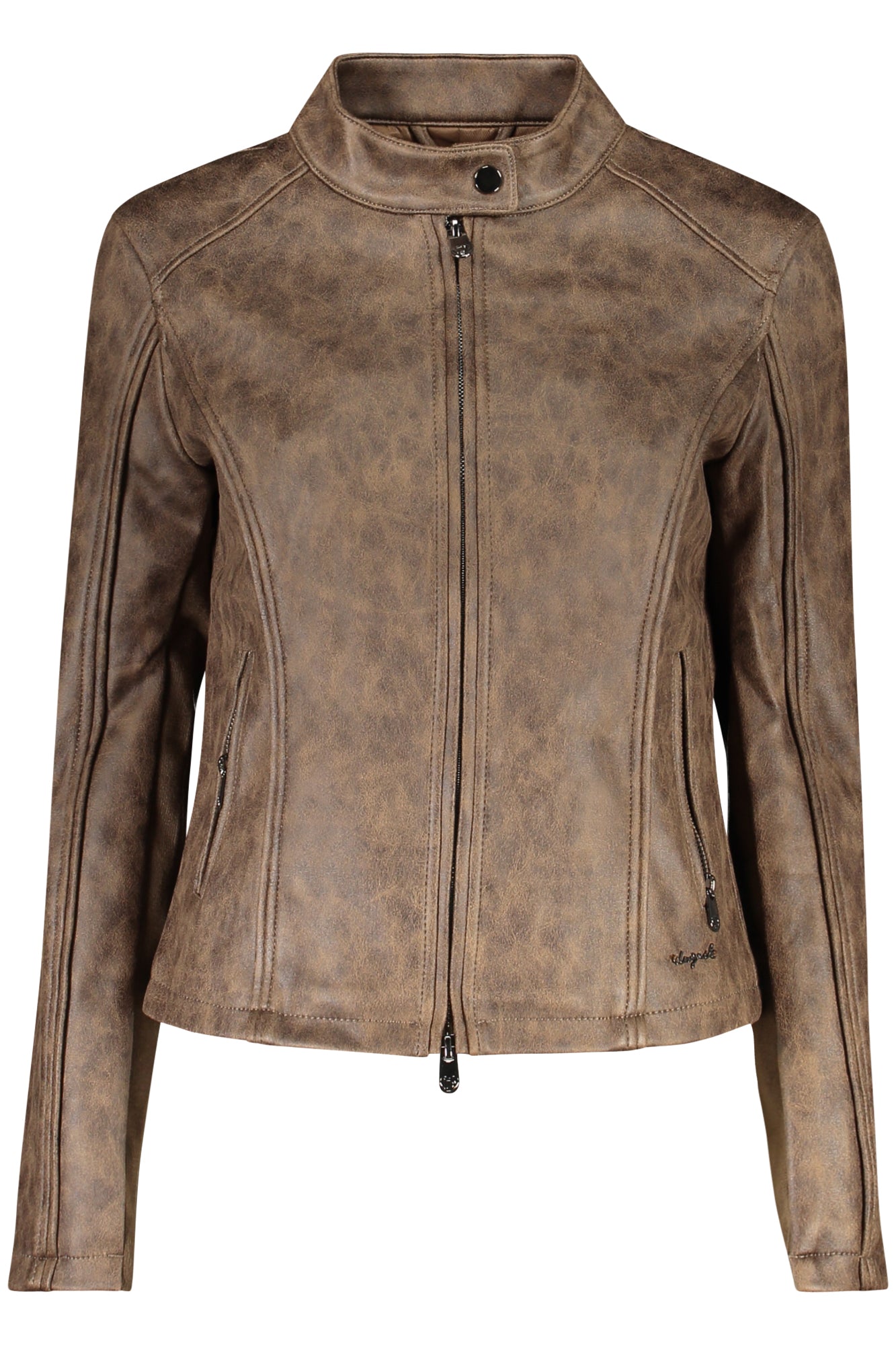 VESTE MARRON DESIGUAL FEMME
