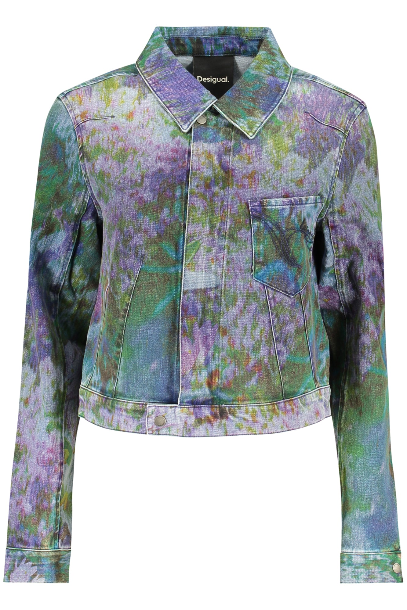 VESTE EN JEAN BLEUE DESIGUAL POUR FEMME