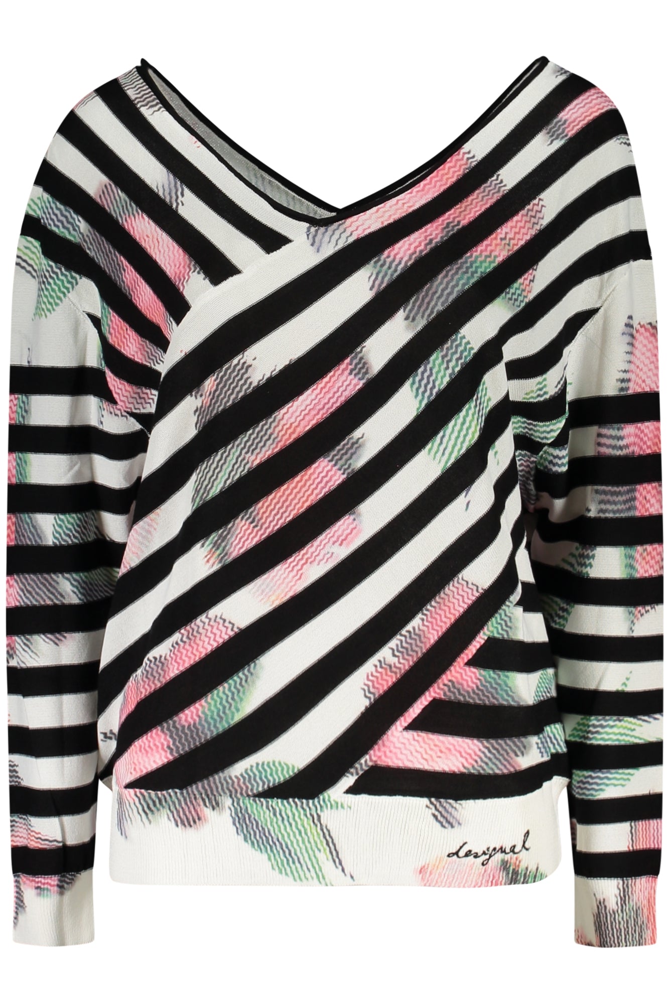 PULL NOIR DESIGUAL FEMME