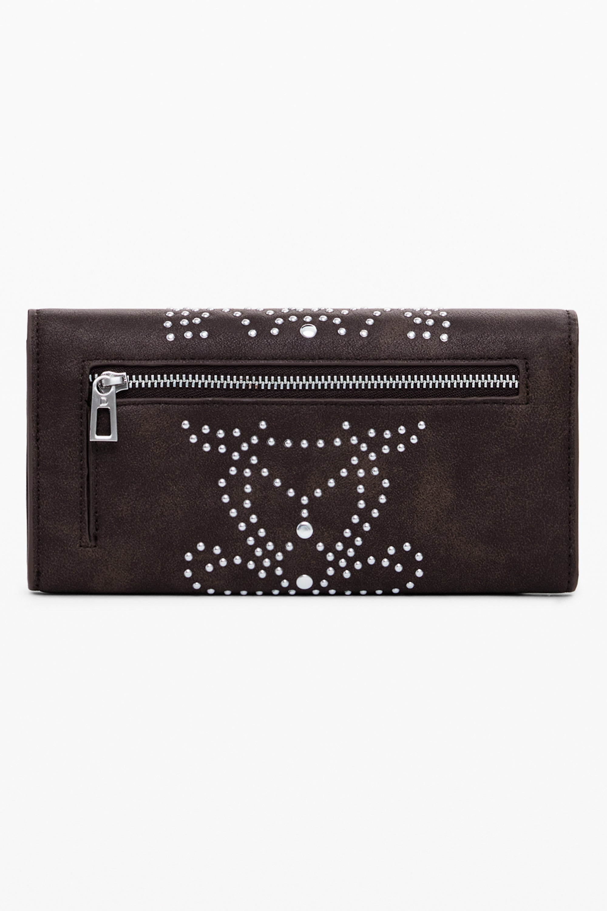 PORTEFEUILLE MARRON DESIGUAL POUR FEMME