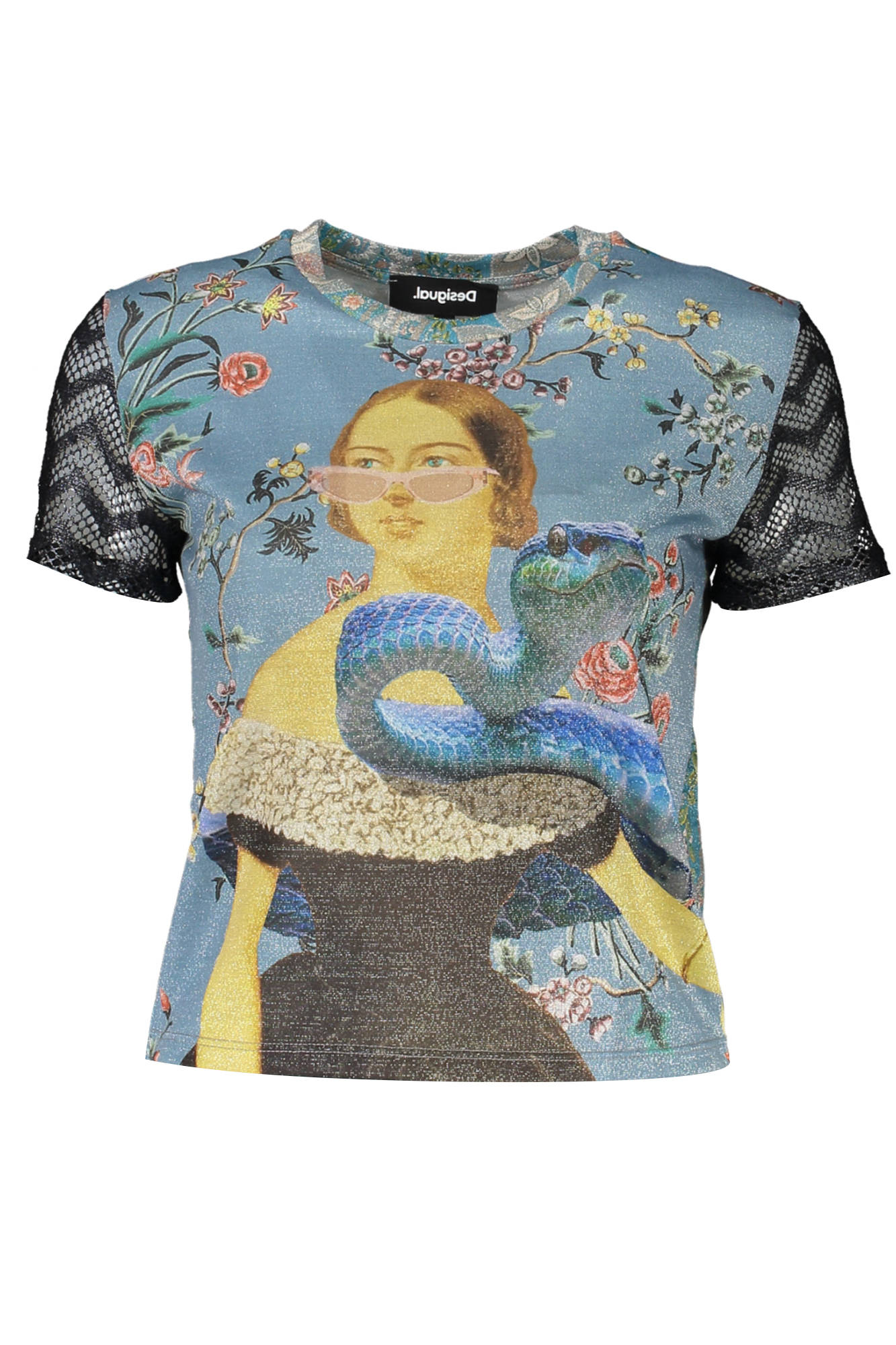 DESIGUAL T-SHIRT MANCHES COURTES FEMME BLEU