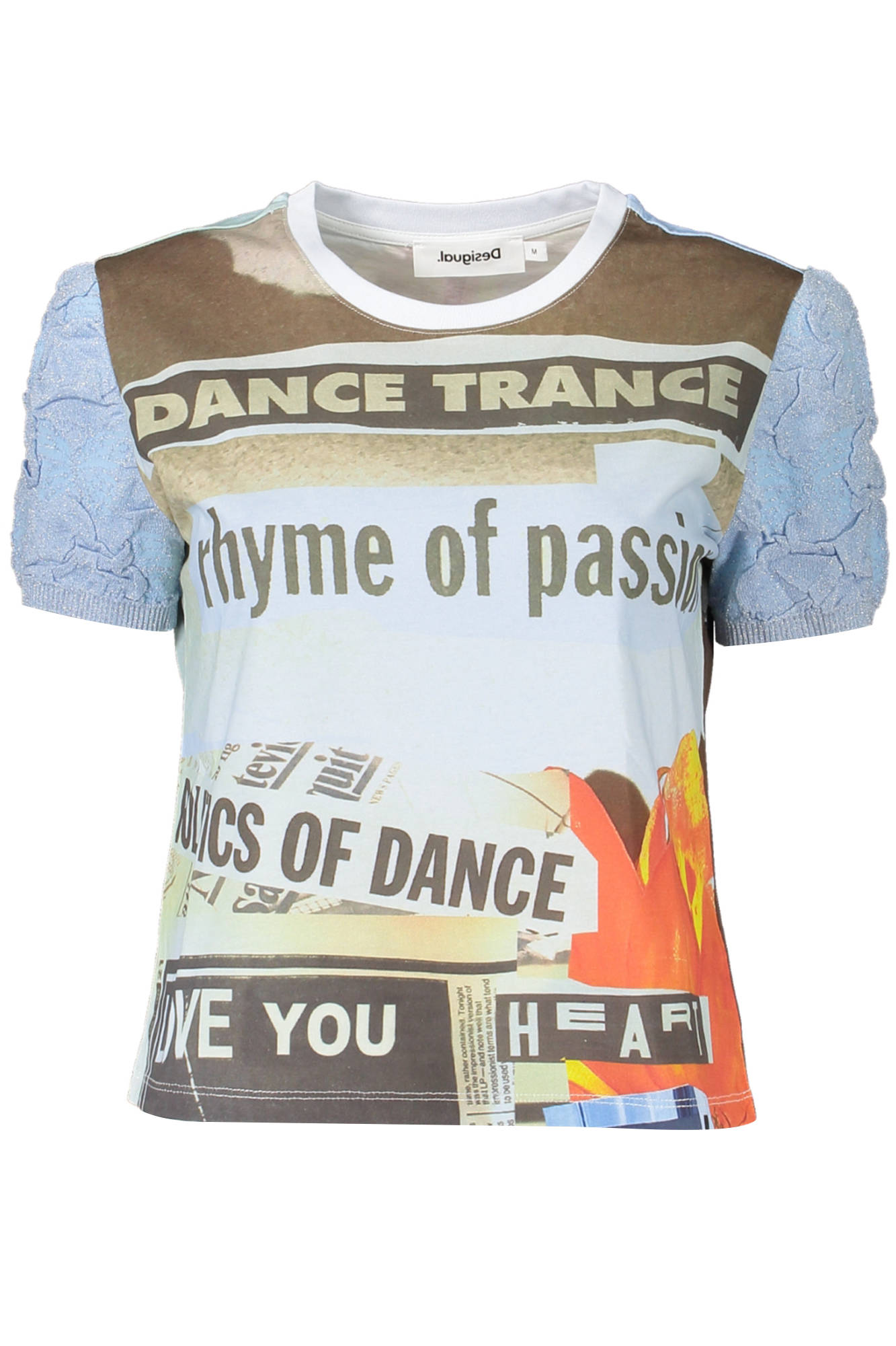 DESIGUAL T-SHIRT MANCHES COURTES FEMME BLEU