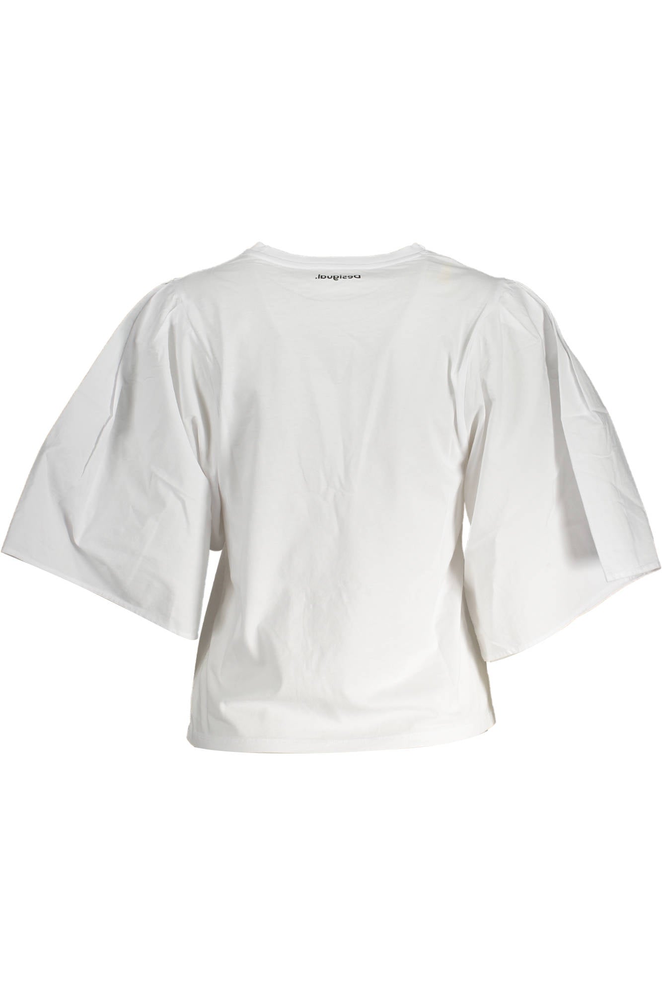 TEE-SHIRT FEMME DESIGUAL MANCHES COURTES BLANC