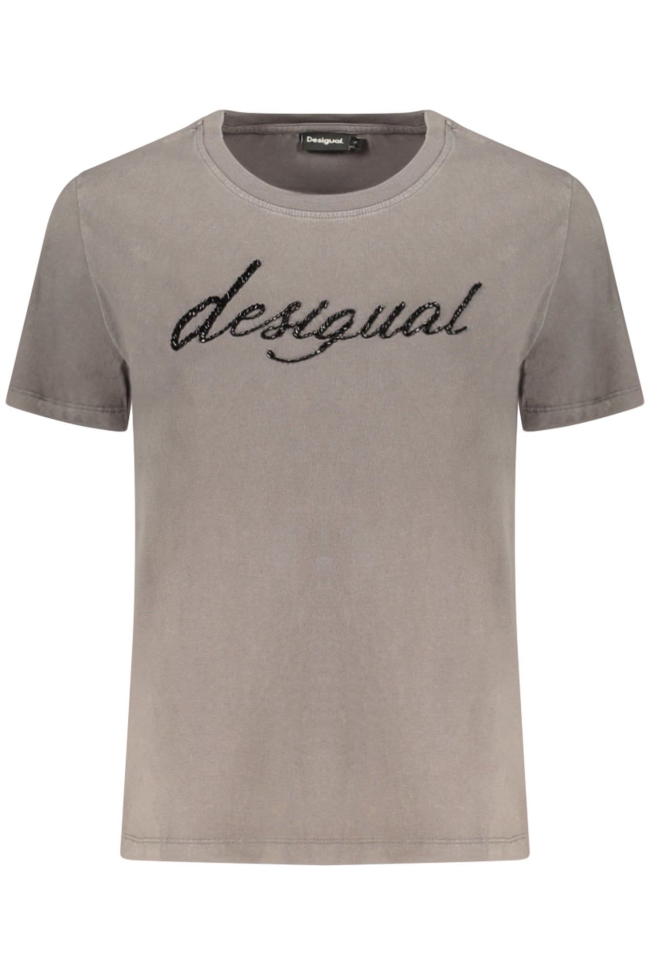 TEE-SHIRT FEMME MANCHES COURTES DESIGUAL GRIS