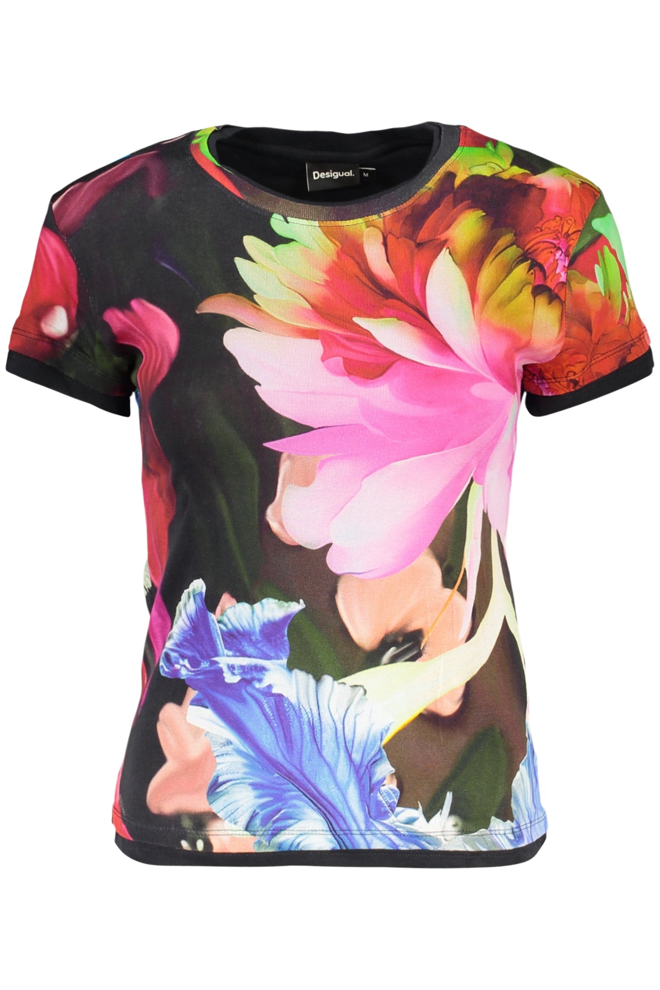 TEE-SHIRT FEMME MANCHES COURTES DESIGUAL NOIR