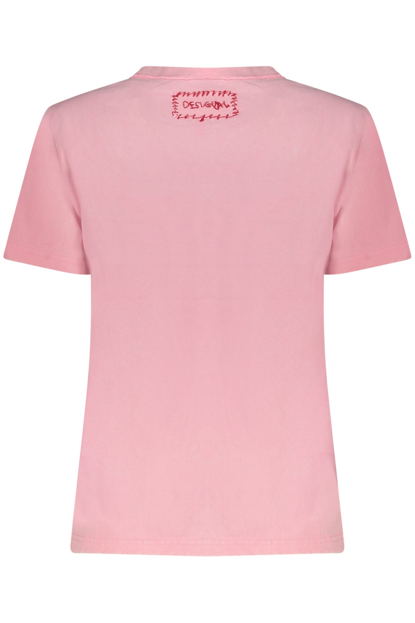 TEE-SHIRT FEMME DESIGUAL ROSE MANCHES COURTES