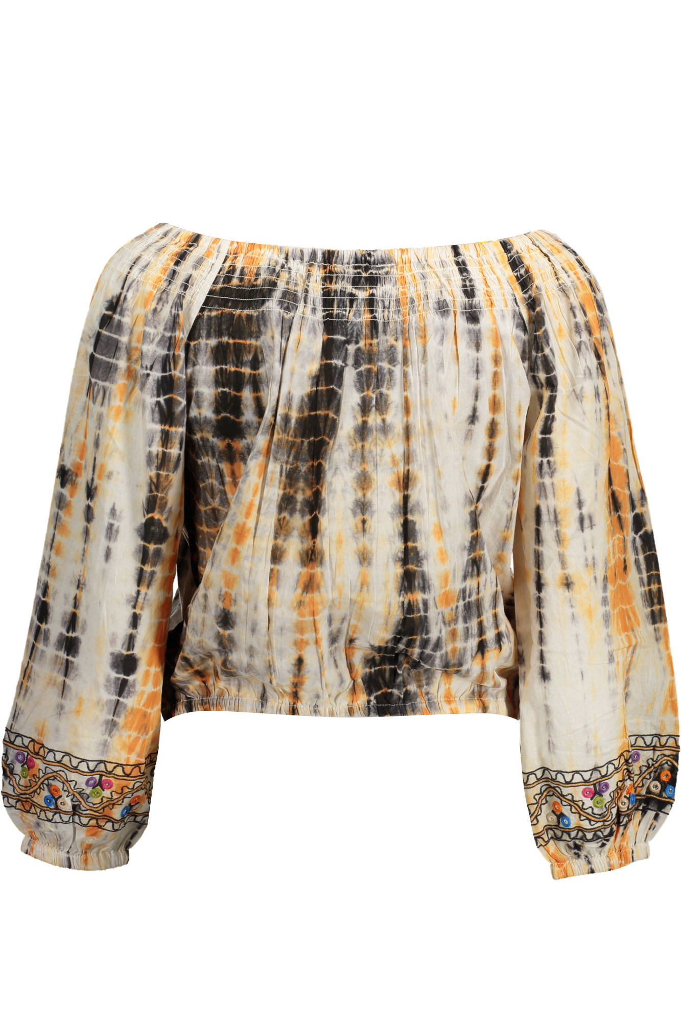 TEE-SHIRT FEMME DESIGUAL MANCHES LONGUES BEIGE