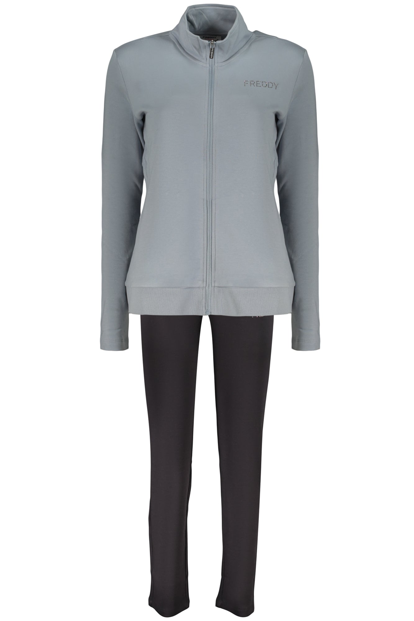 SWEAT-SHIRT ZIPPÉ FREDDY POUR FEMME BLEU CLAIR