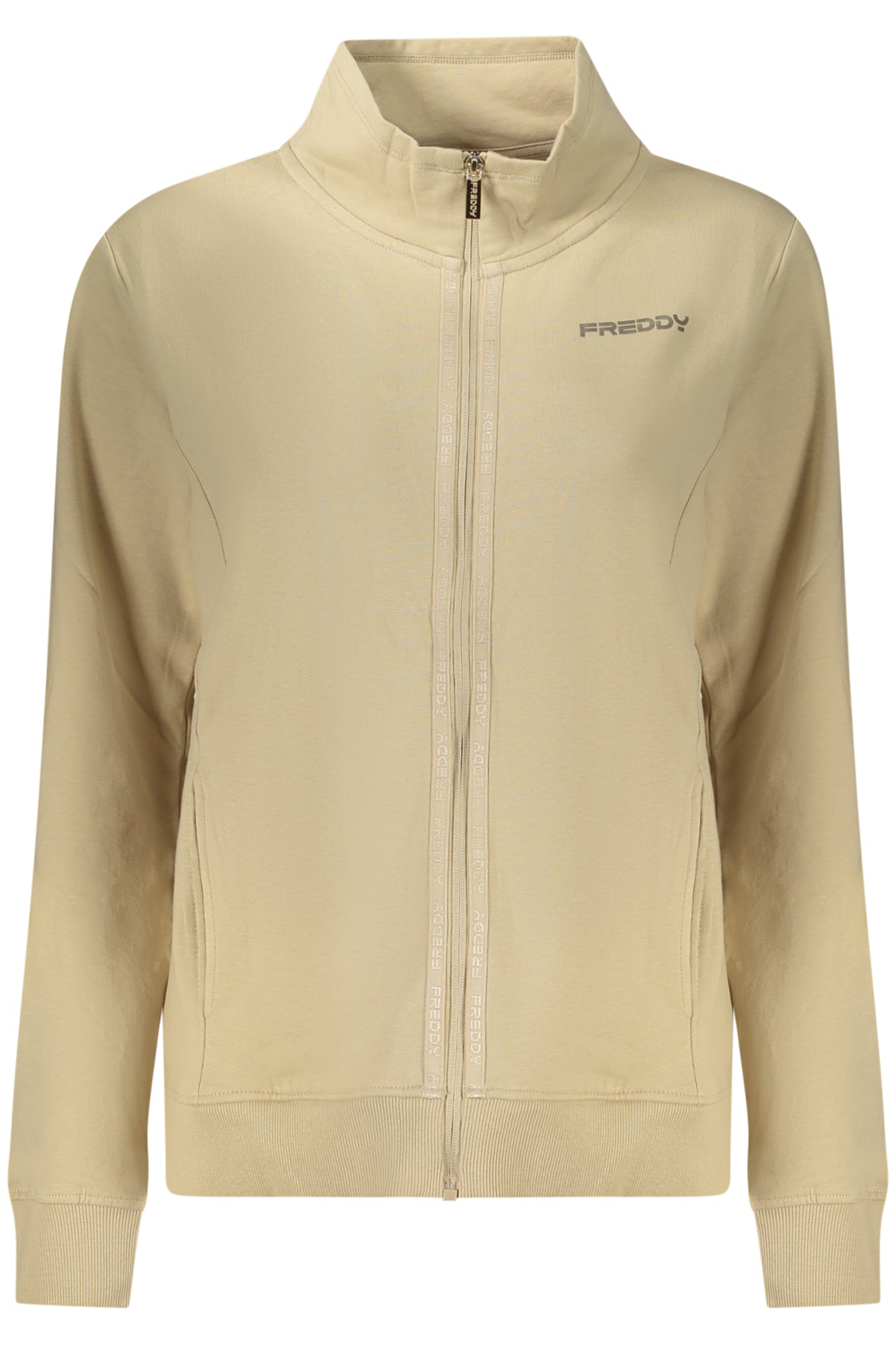 SWEAT-SHIRT ZIPPÉ BEIGE FEMME FREDDY