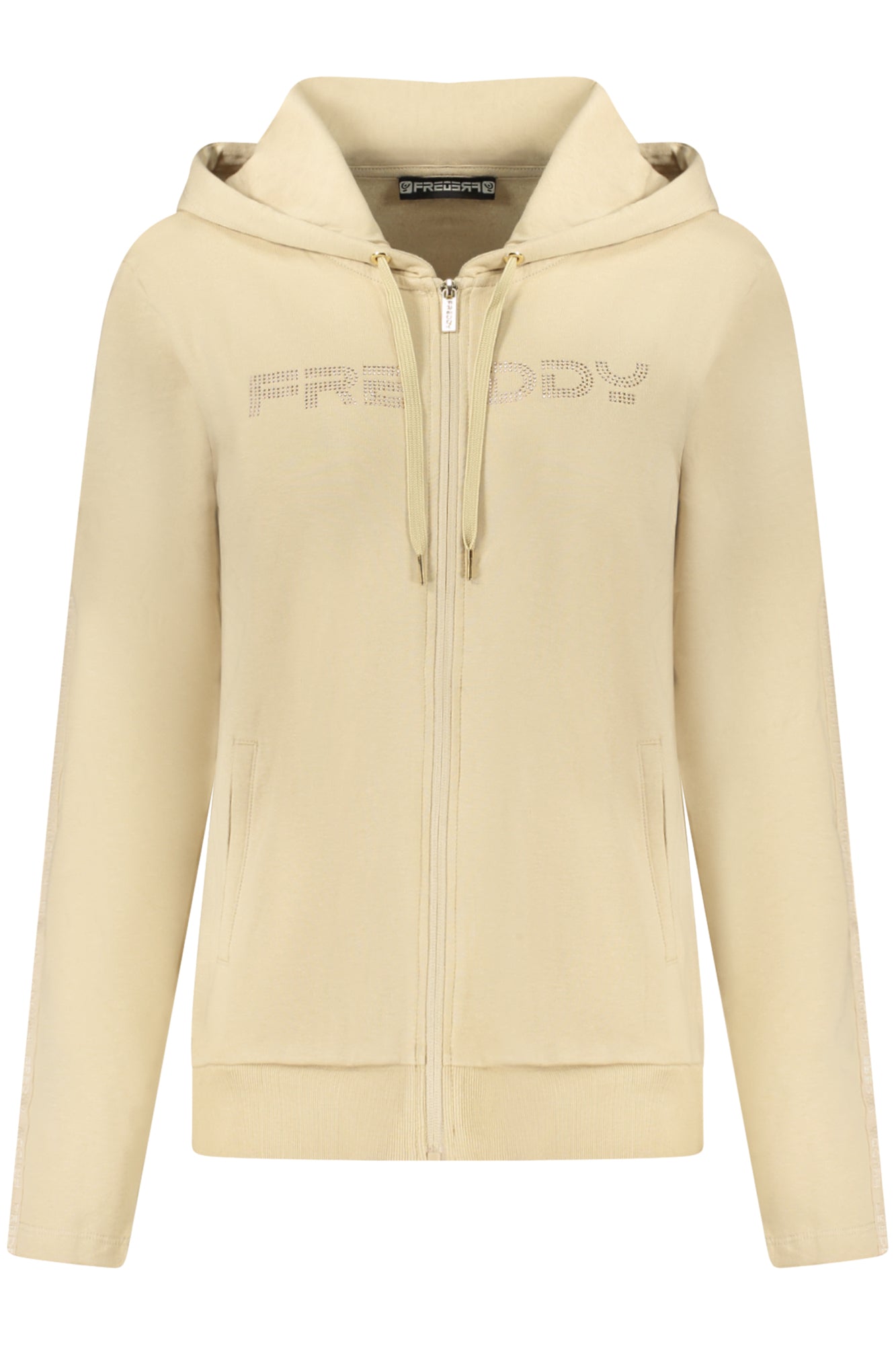 SWEAT-SHIRT ZIPPÉ BEIGE FREDDY POUR FEMME