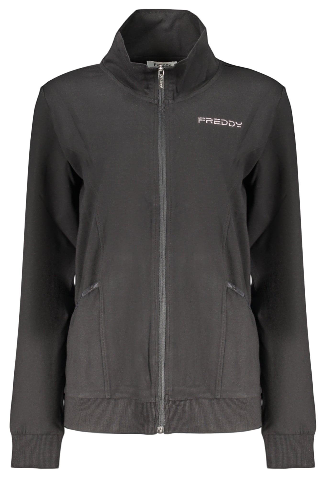 SWEAT-SHIRT ZIPPÉ NOIR POUR FEMMES FREDDY