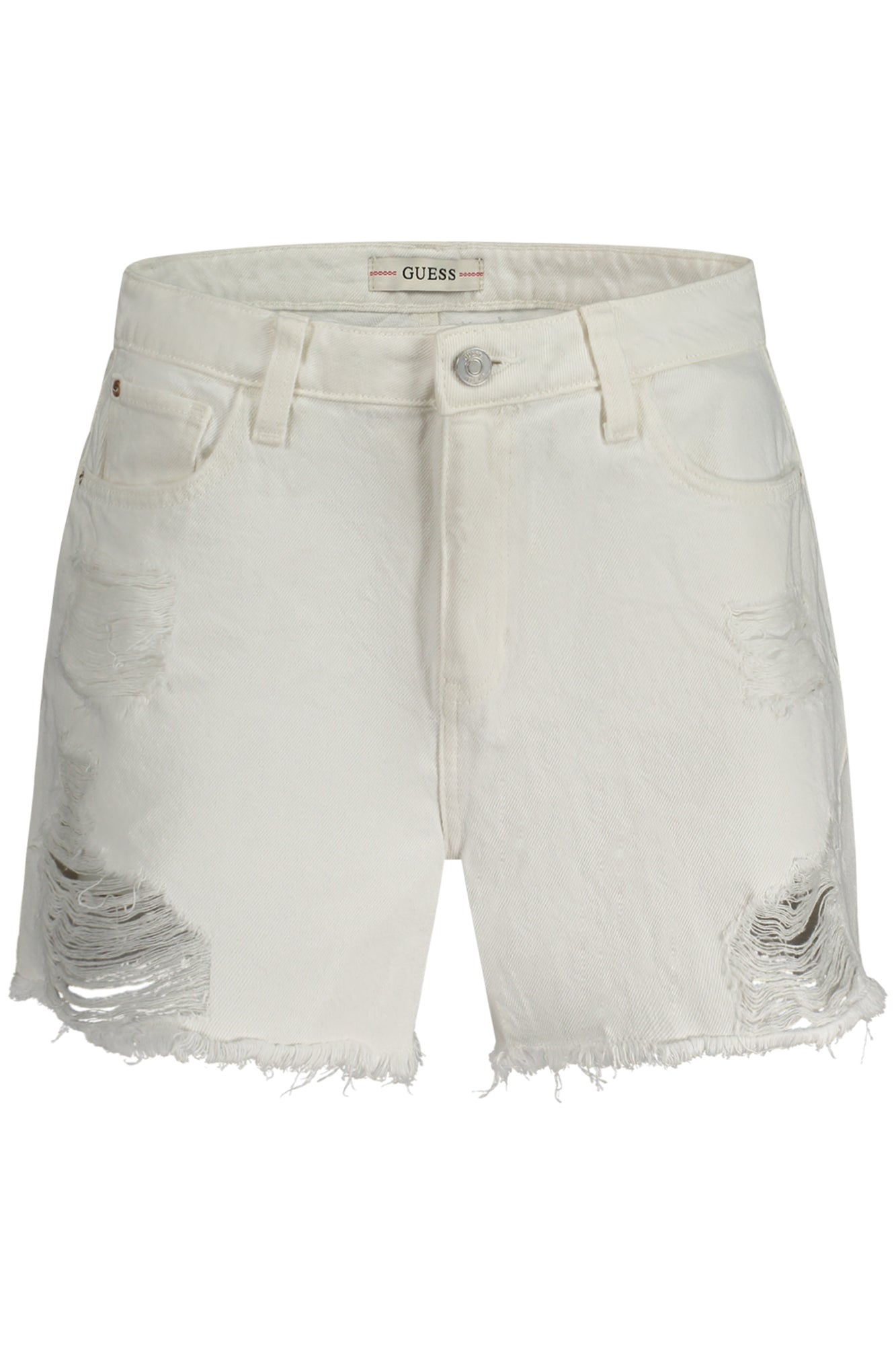 GUESS JEANS FEMME JEAN COURT BLANC