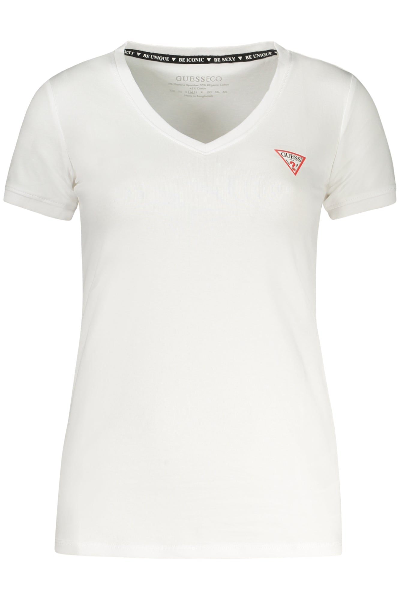 T-SHIRT FEMME MANCHES COURTES GUESS JEANS BLANC