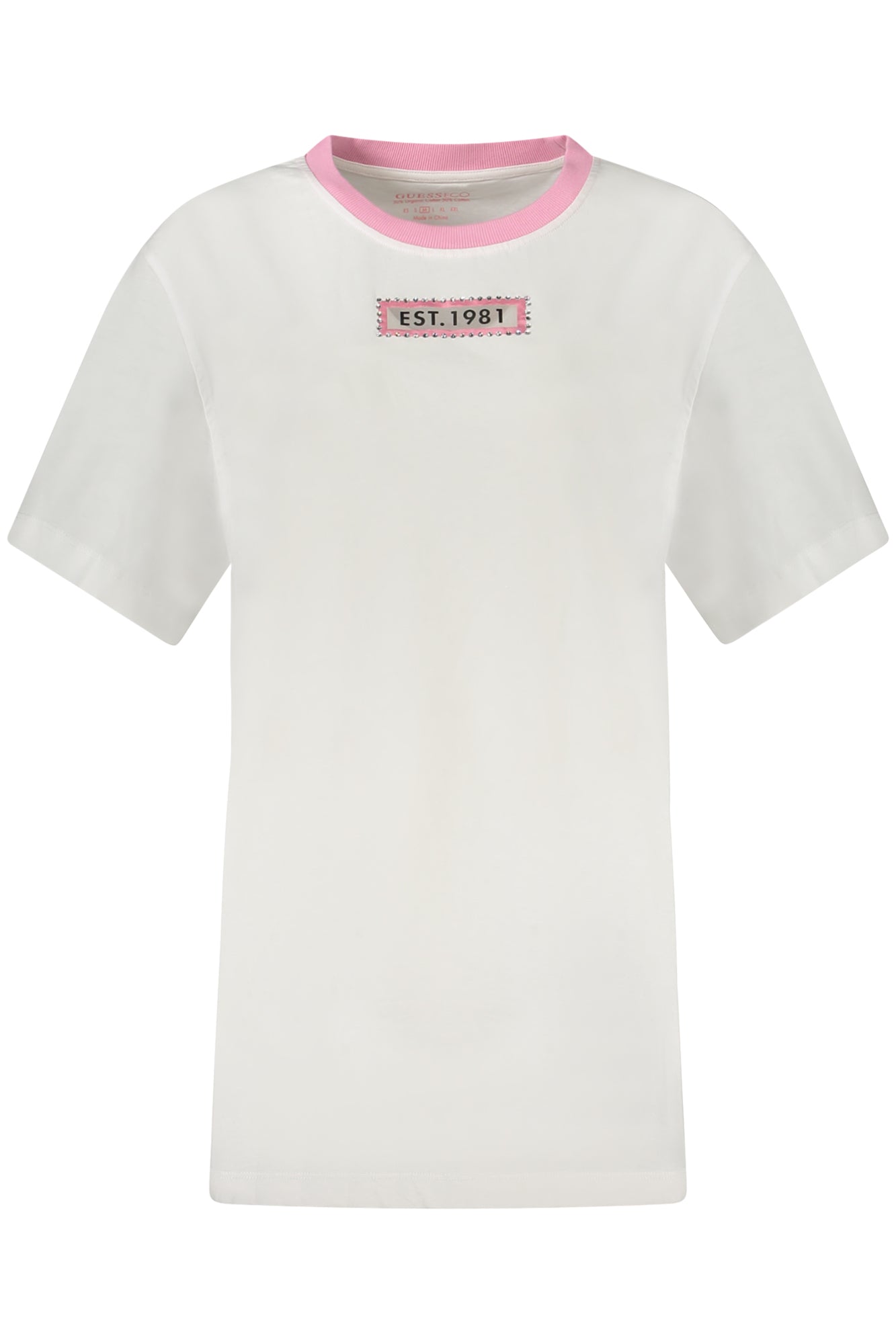 GUESS JEANS T-SHIRT FEMME MANCHES COURTES BLANC