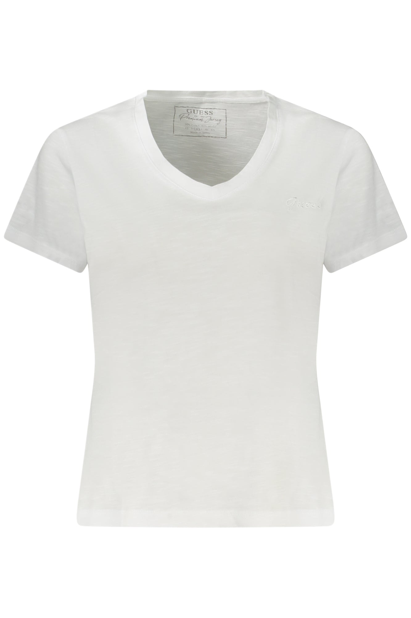 GUESS JEANS T-SHIRT FEMME MANCHES COURTES BLANC