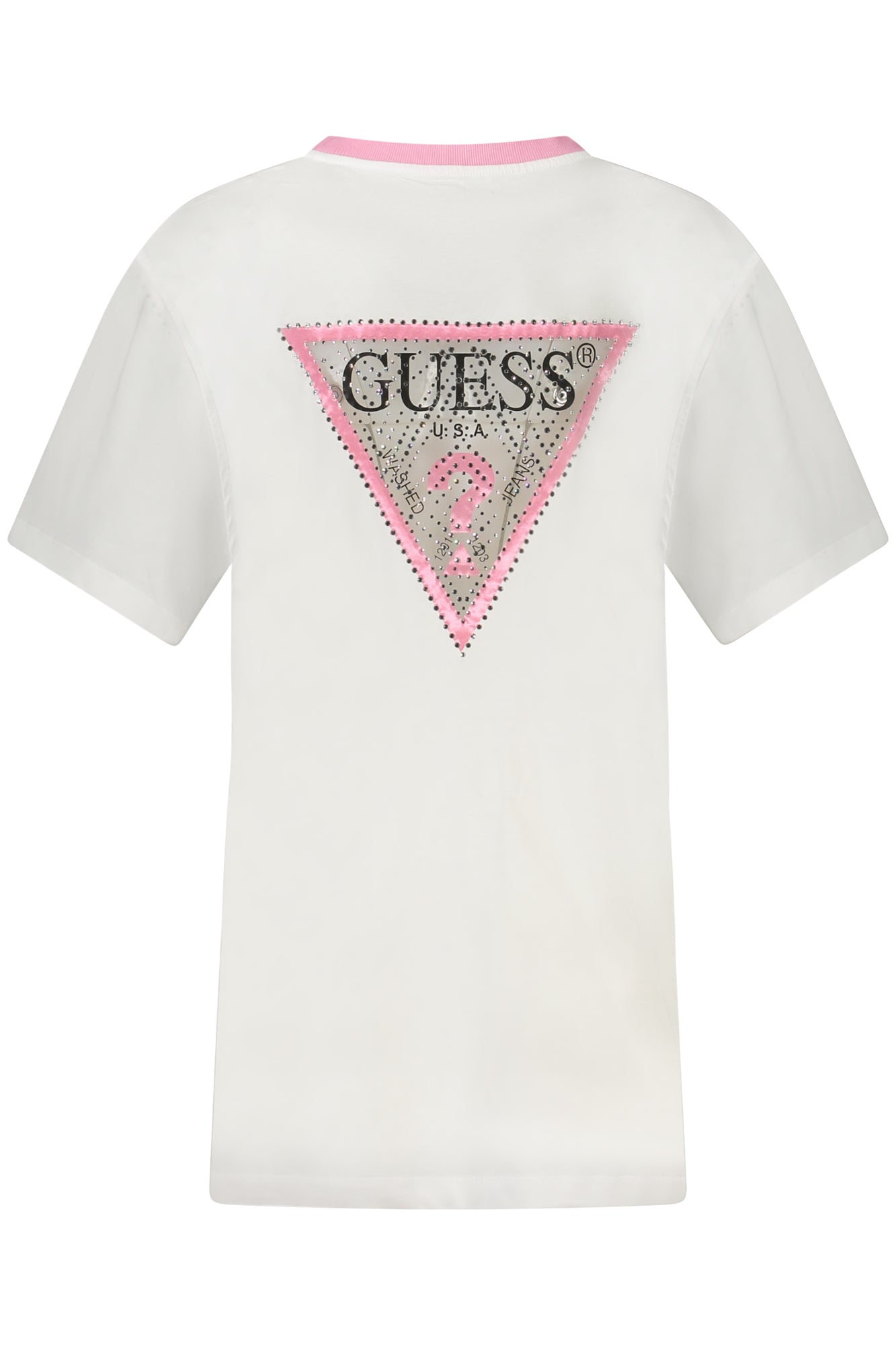 GUESS JEANS T-SHIRT FEMME MANCHES COURTES BLANC