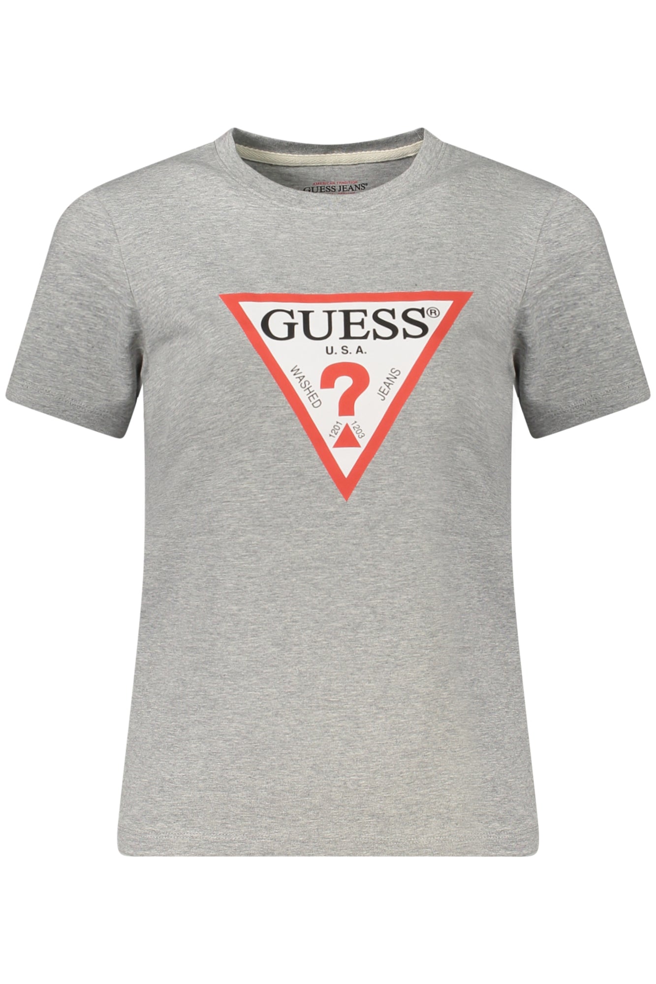 GUESS JEANS T-SHIRT FEMME MANCHES COURTES GRIS