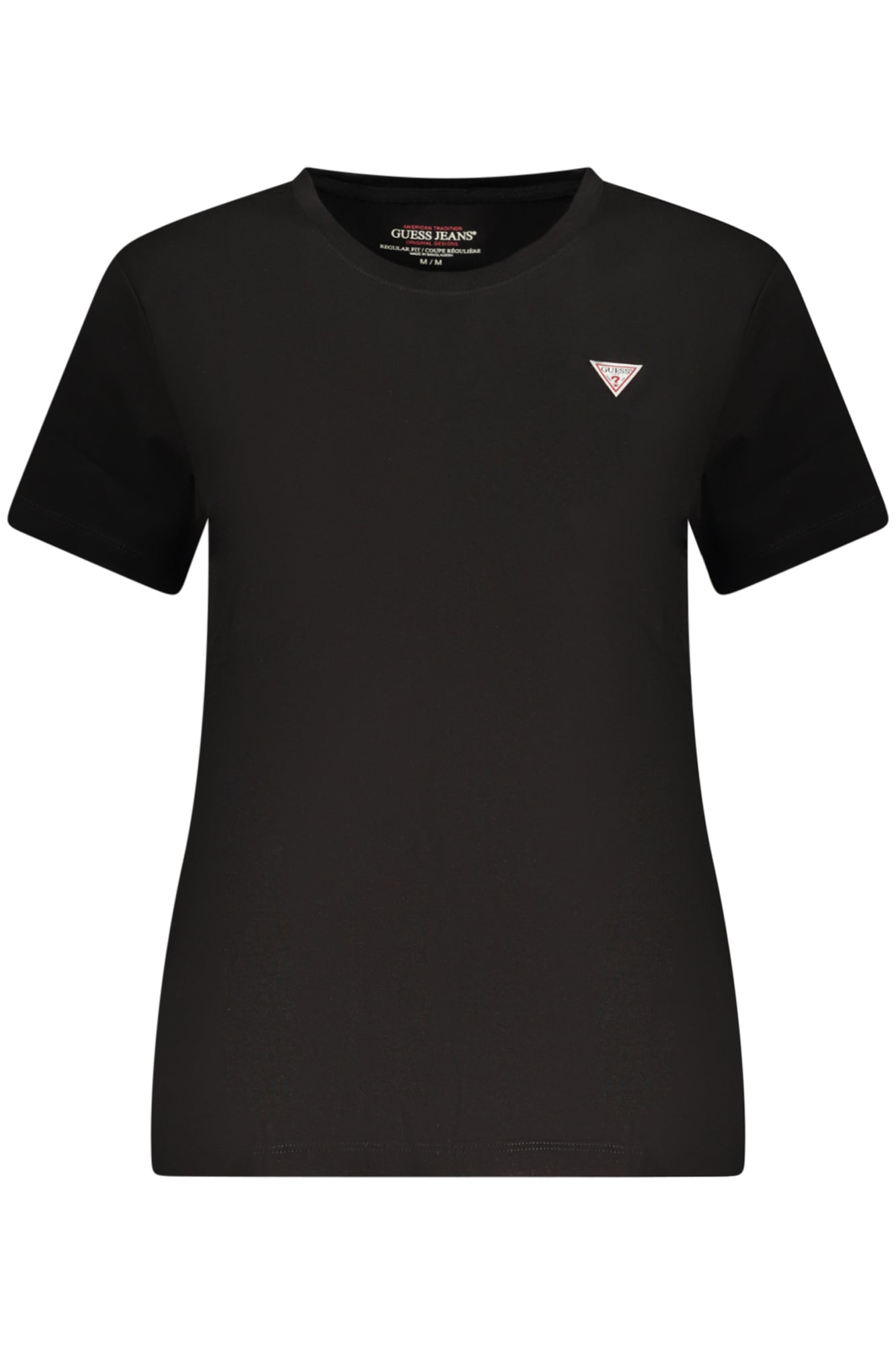 T-SHIRT COURT À MANCHES COURTES GUESS JEANS FEMME NOIR