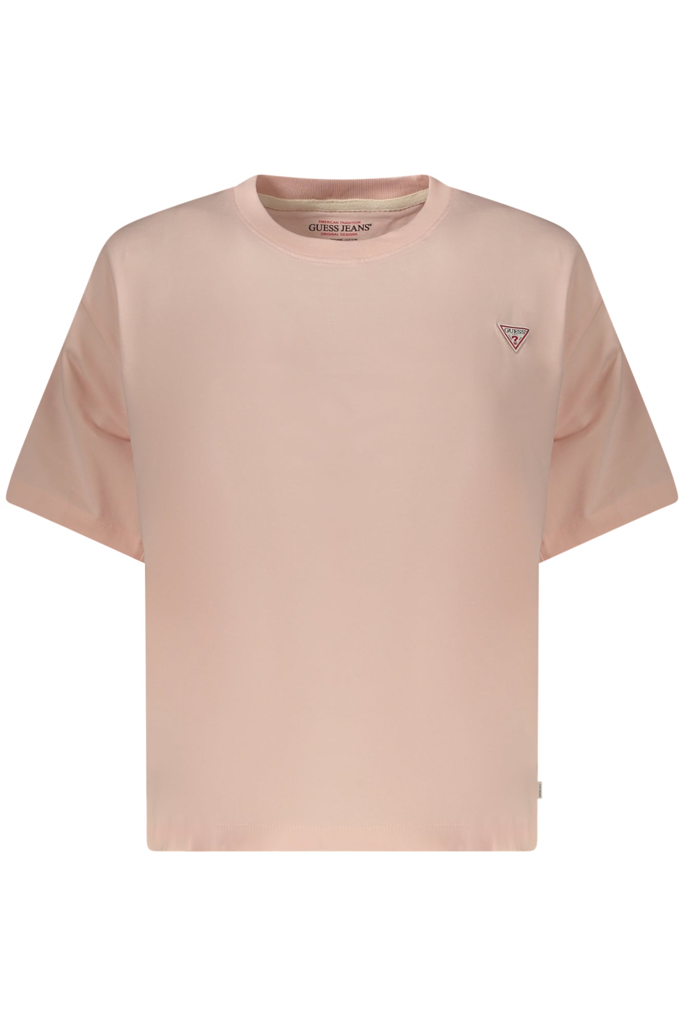TEE-SHIRT FEMME MANCHES COURTES GUESS JEANS ROSE