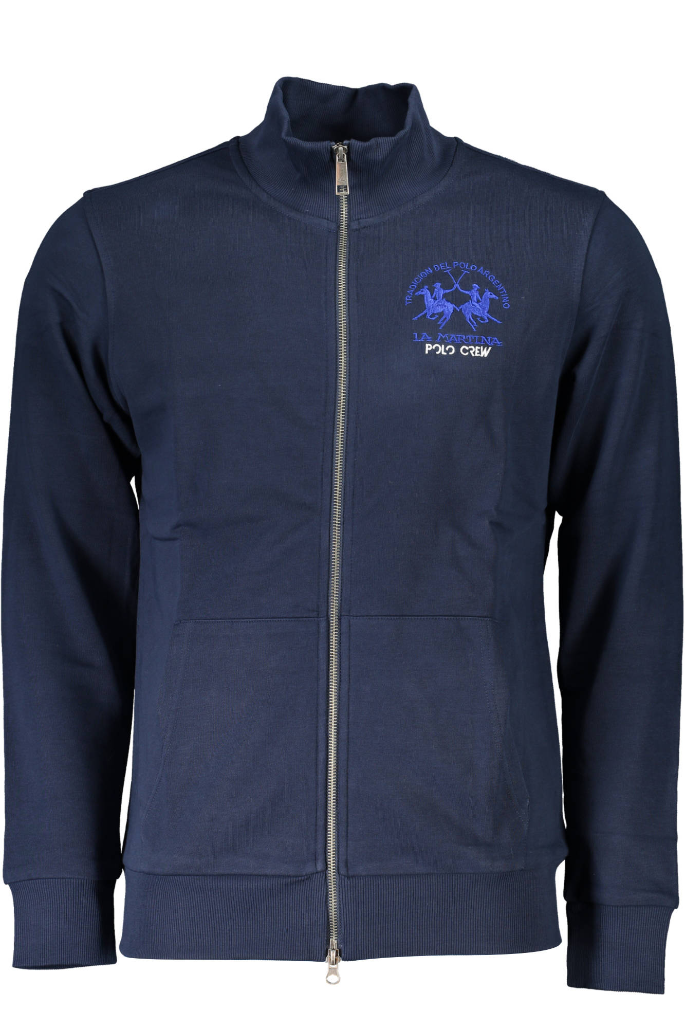 LA MARTINA SWEAT-SHIRT ZIPPÉ BLEU HOMME