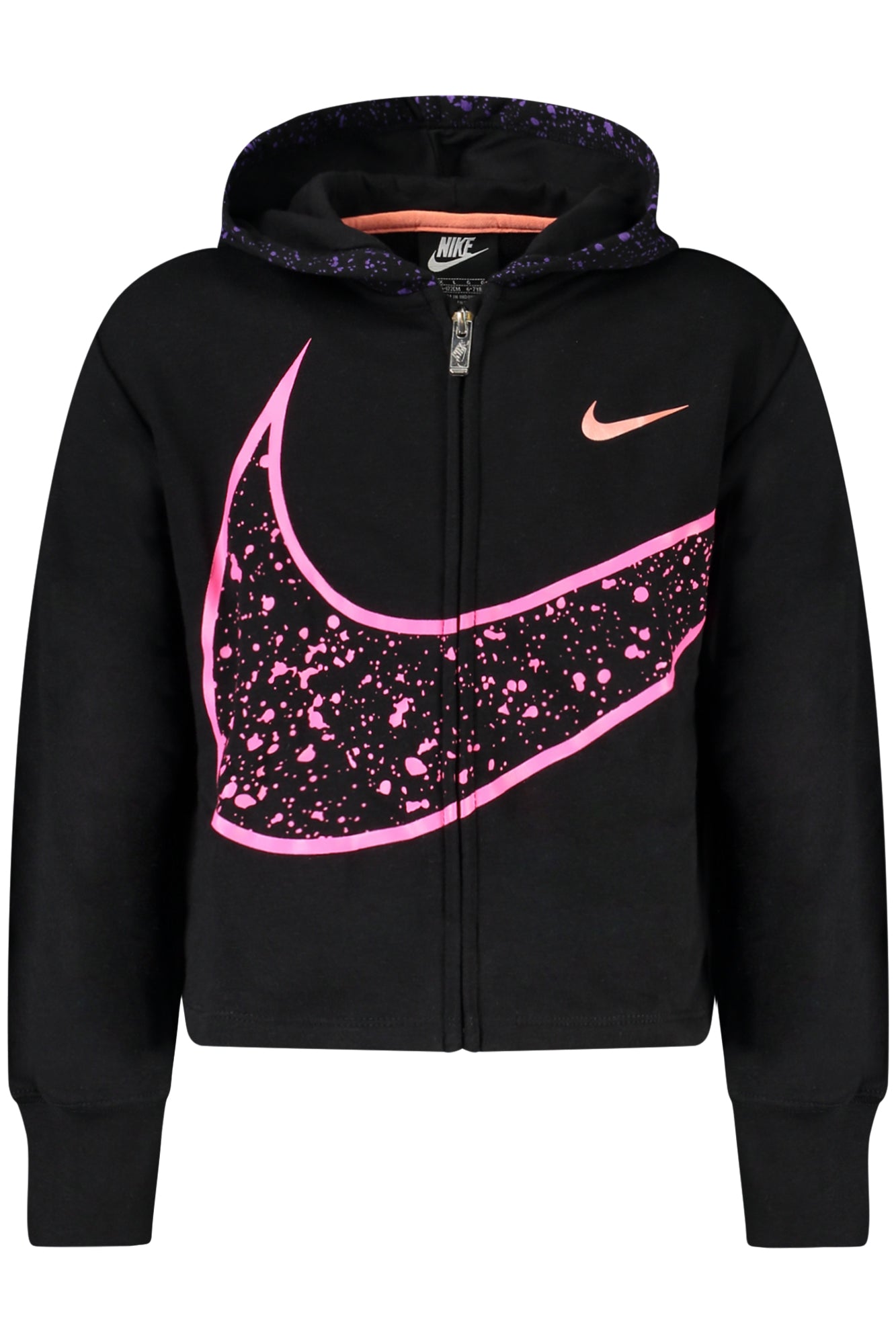 SWEAT-SHIRT ZIPPÉ NOIR NIKE FILLES